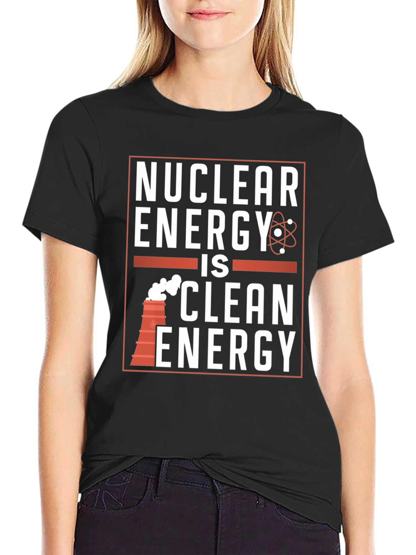 Nuclear Energy is Clean Energy Black T-Shirt