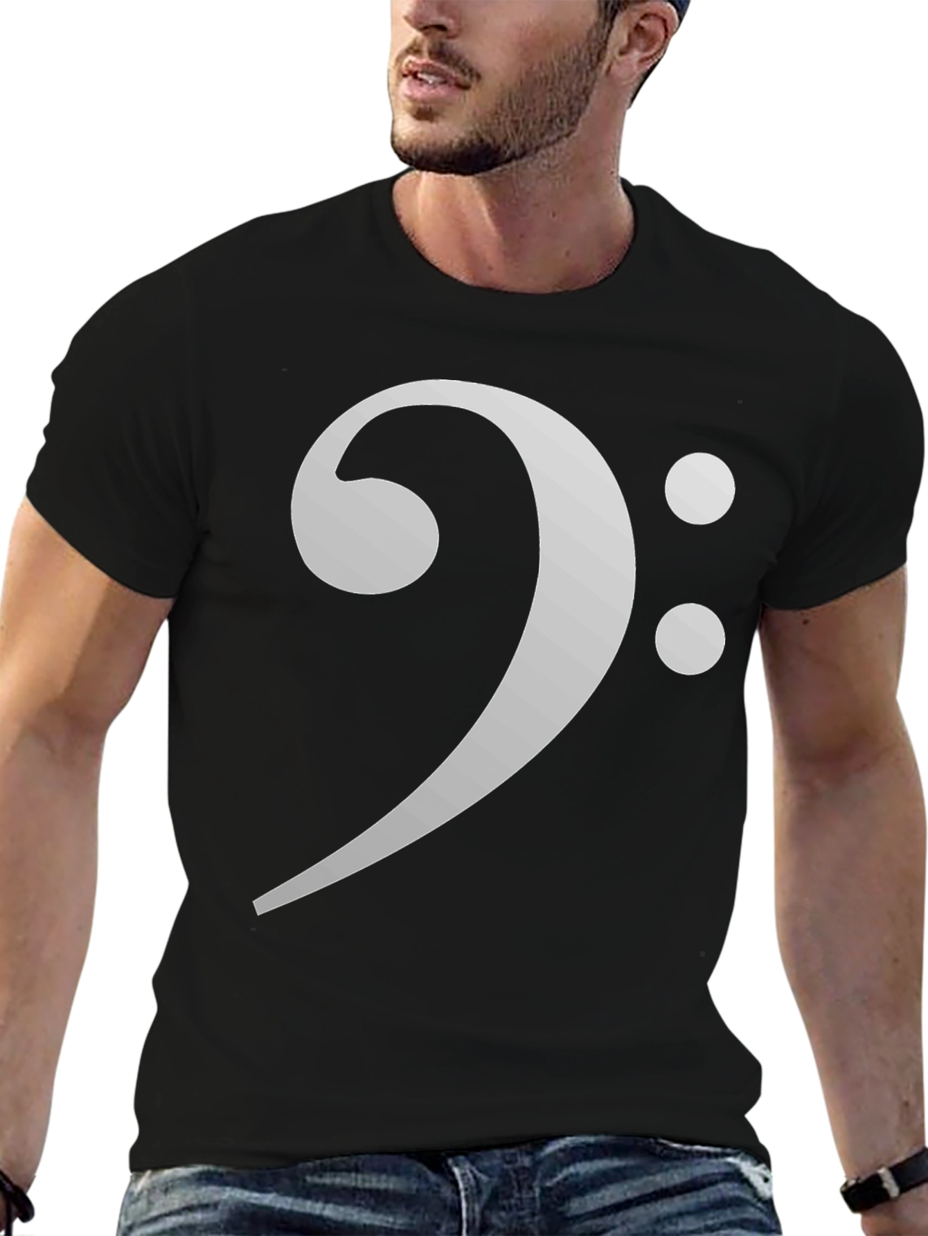 Bass Clef Graphic Tee - Musician Shirt