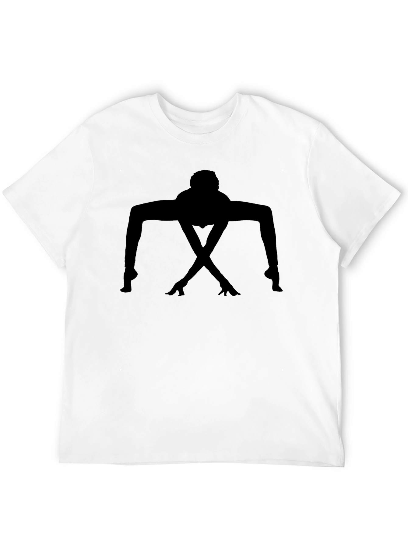 Unique Silhouette Graphic Black T-Shirt