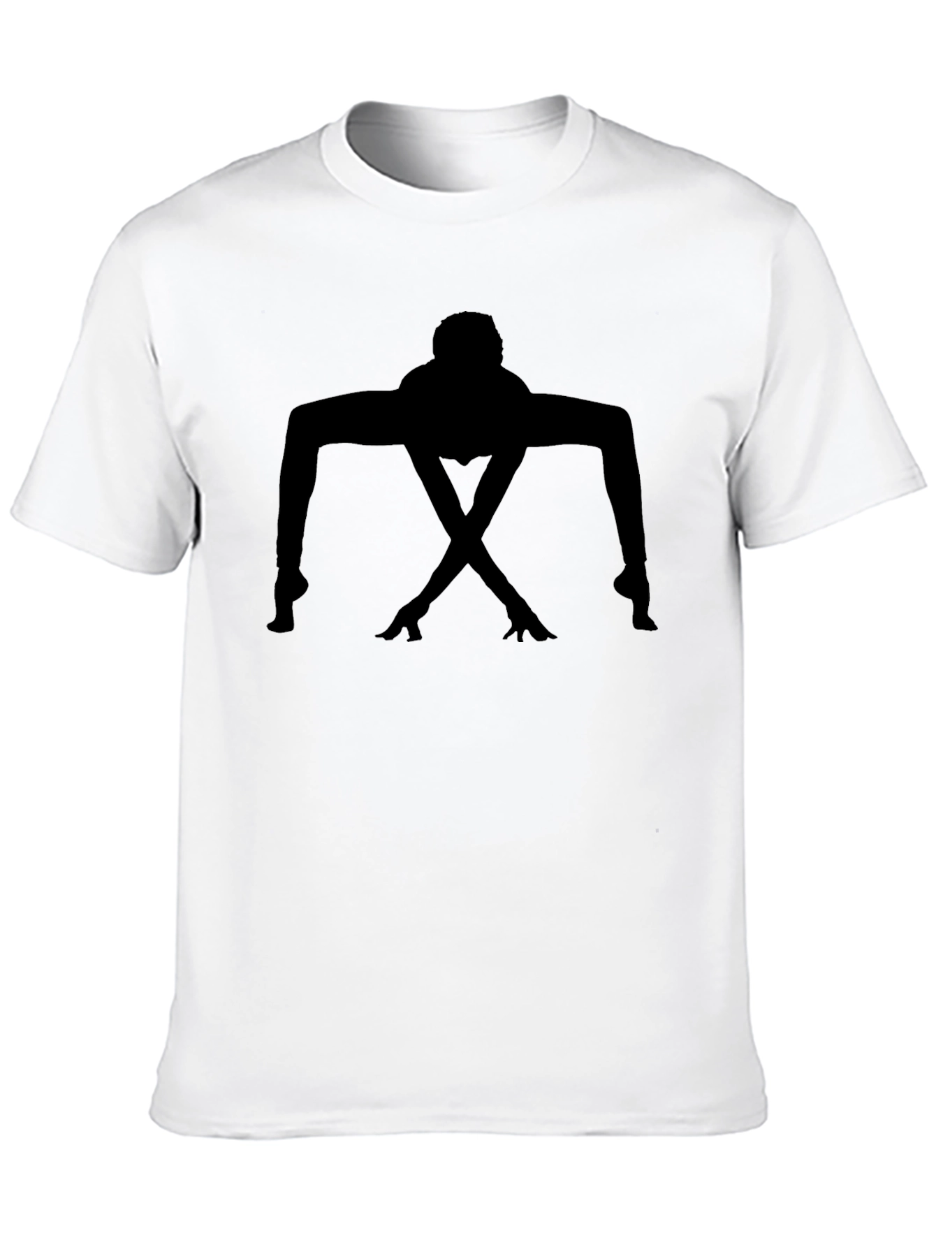Unique Silhouette Graphic Black T-Shirt