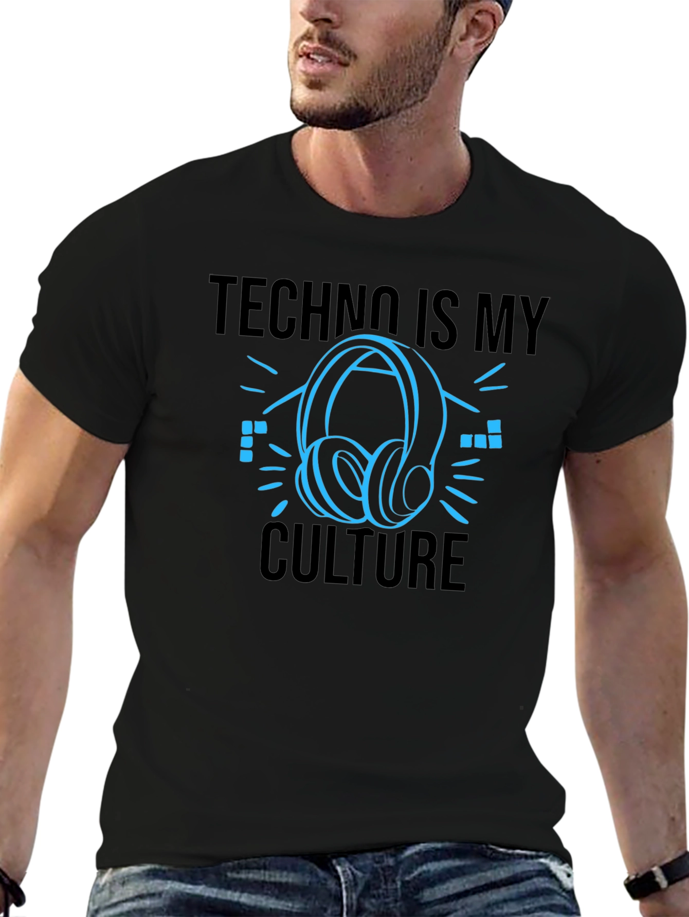 Techno Is My Culture Black T-Shirt
