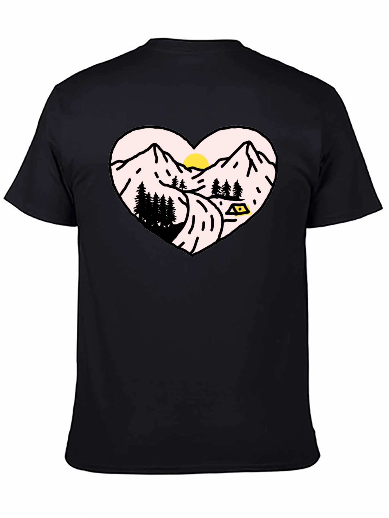Mountain Heart Graphic Tee - Black
