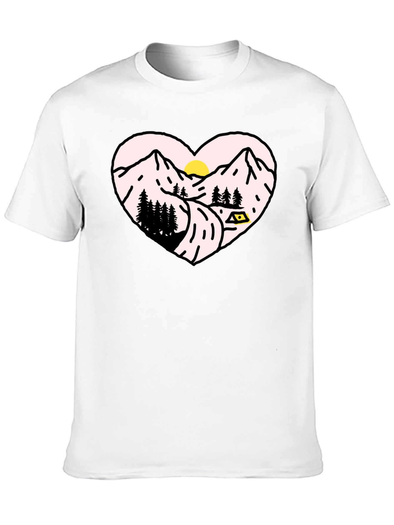 Mountain Heart Graphic Tee - Black