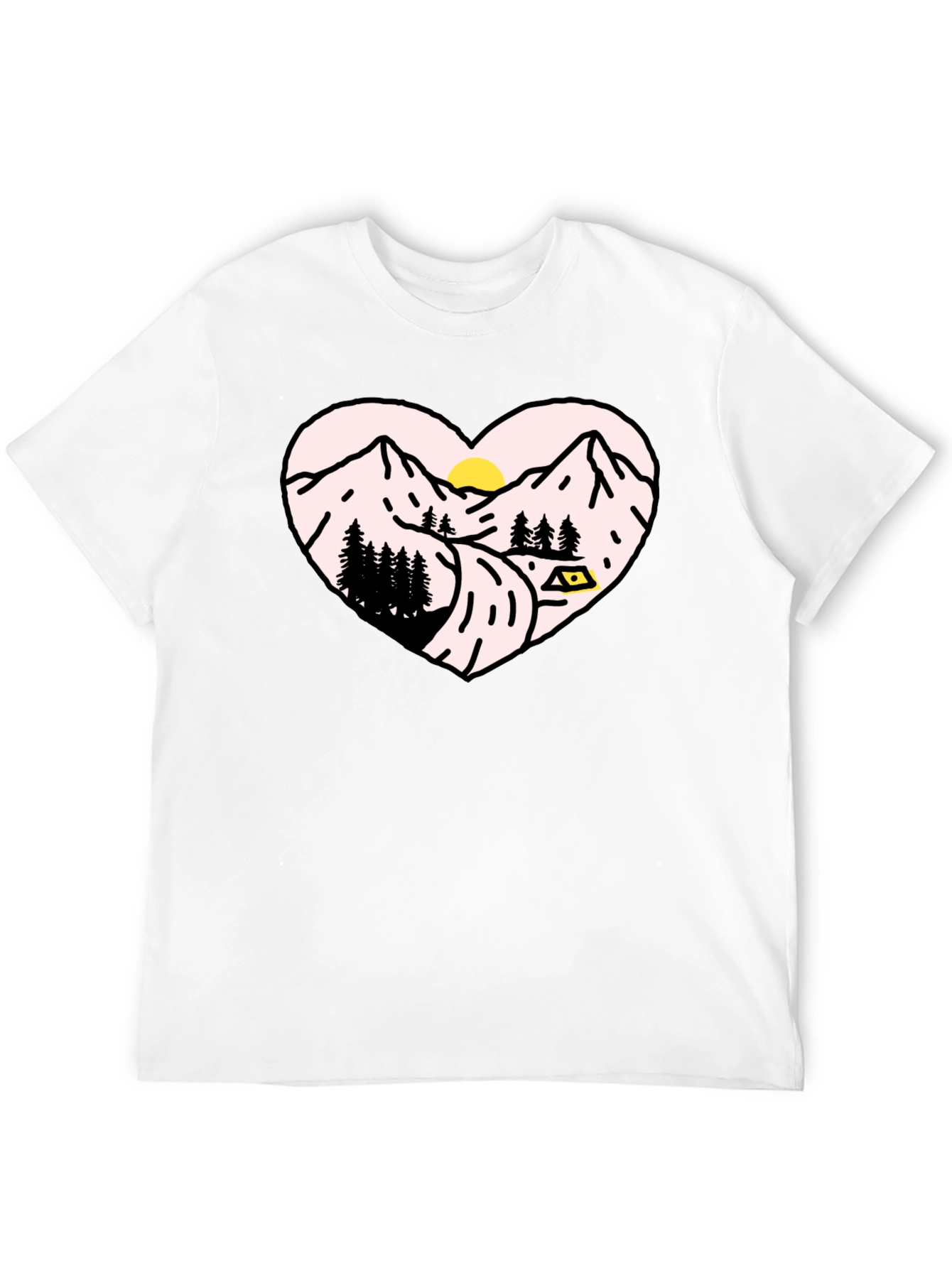 Mountain Heart Graphic Tee - Black
