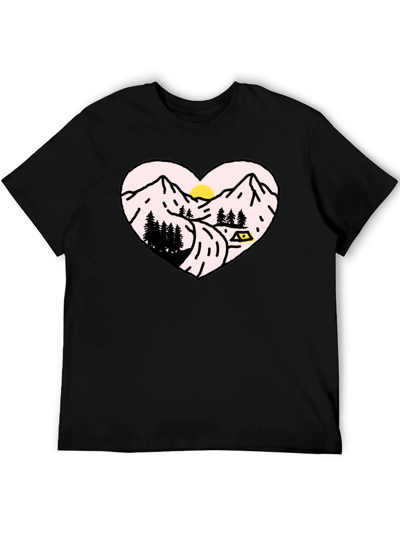 Mountain Heart Graphic Tee - Black