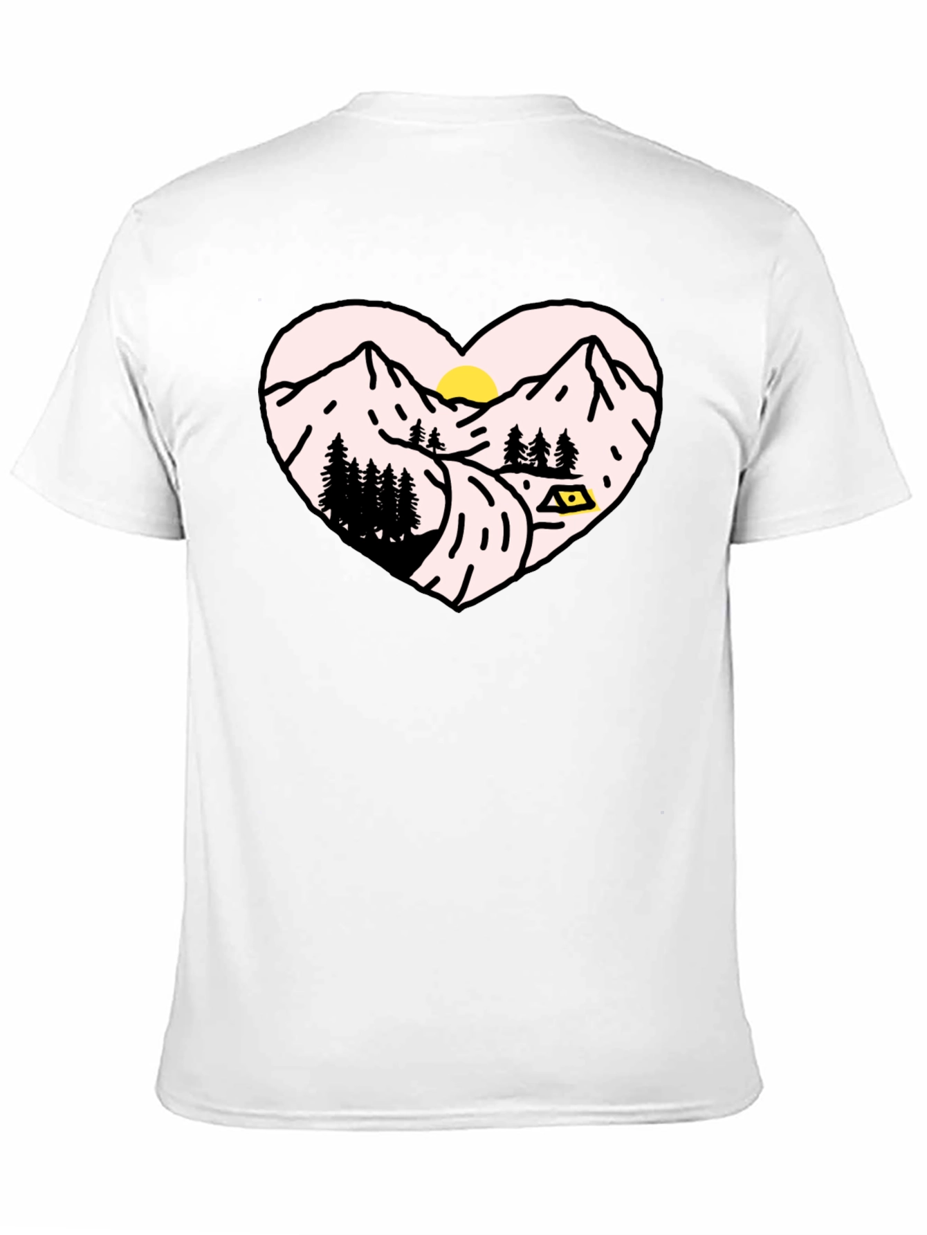 Mountain Heart Graphic Tee - Black