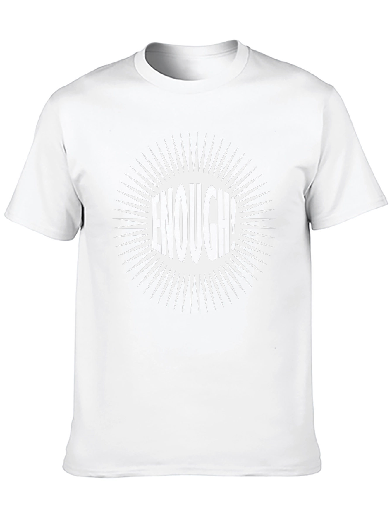 Enough! Graphic Tee - Black Cotton Blend