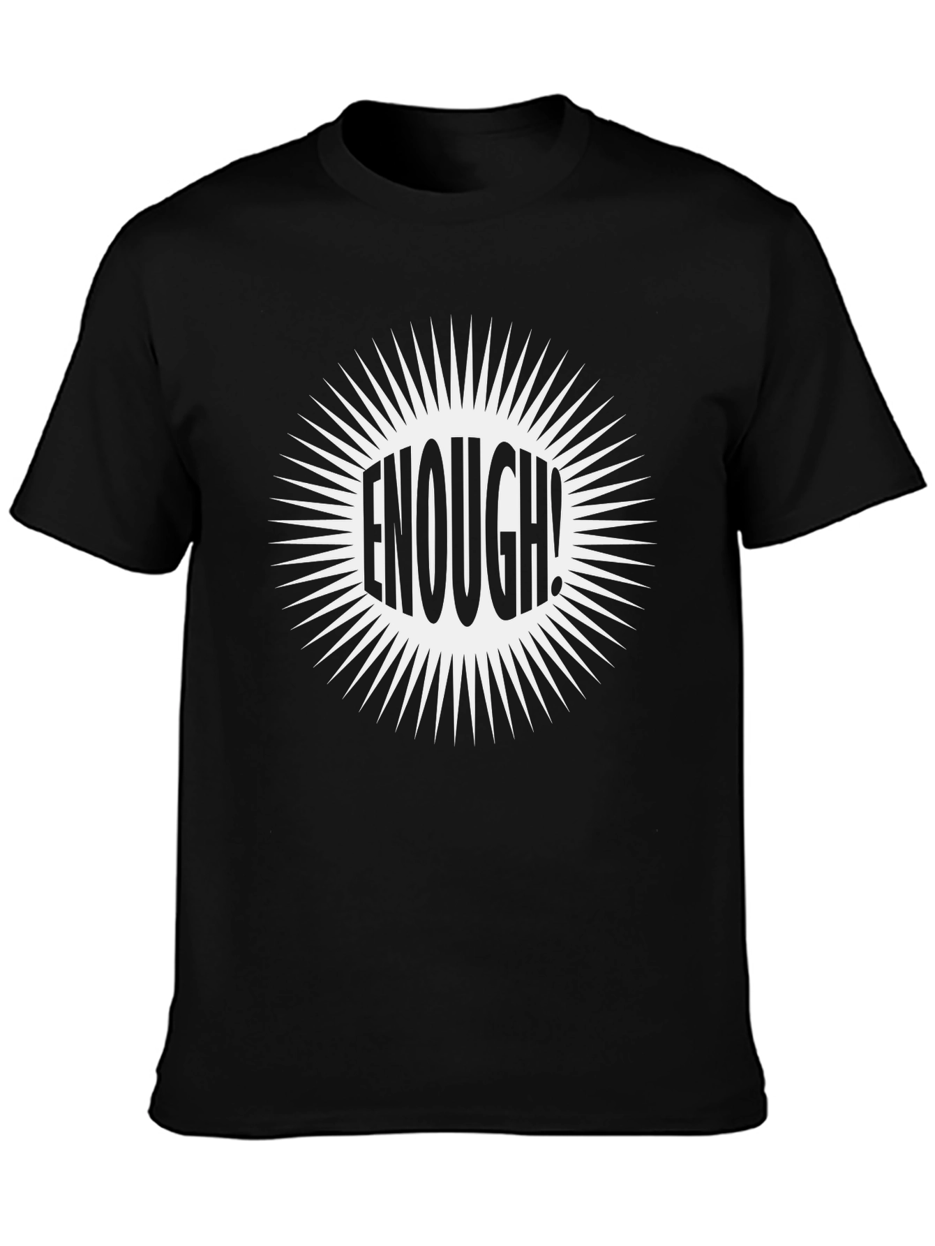 Enough! Graphic Tee - Black Cotton Blend