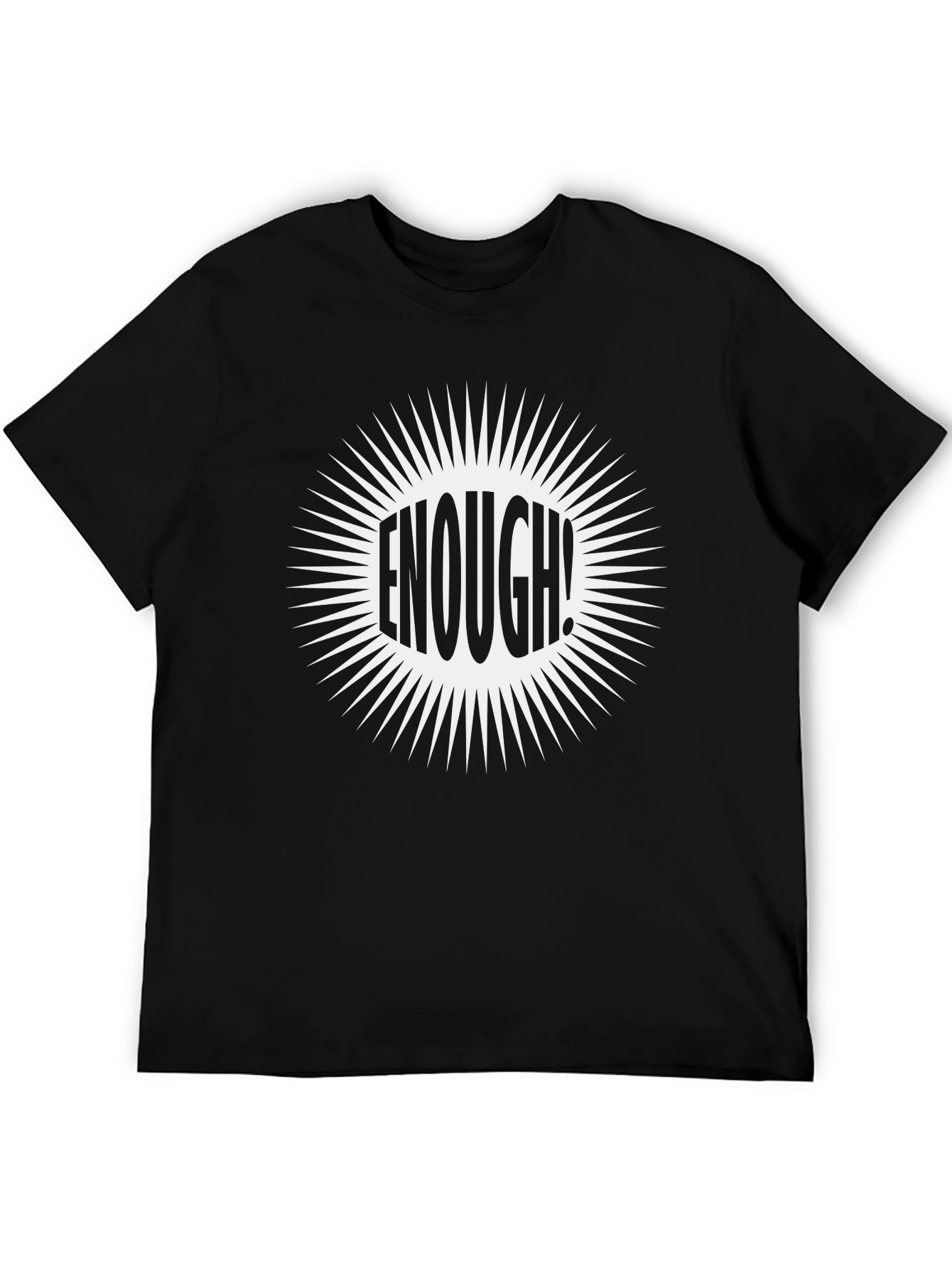 Enough! Graphic Tee - Black Cotton Blend