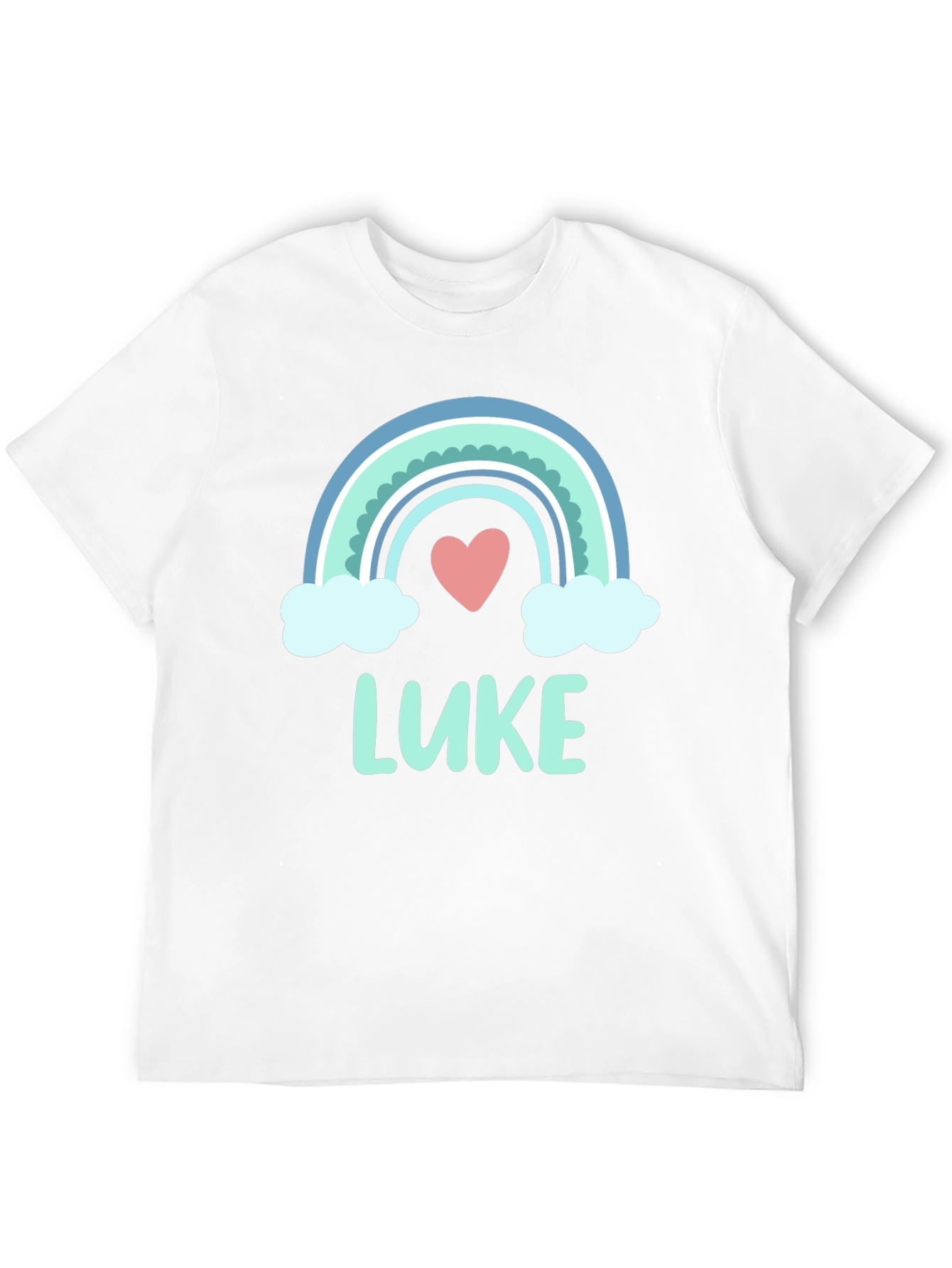 Rainbow Luke Heart Graphic Tee - Trendy Casual Shirt