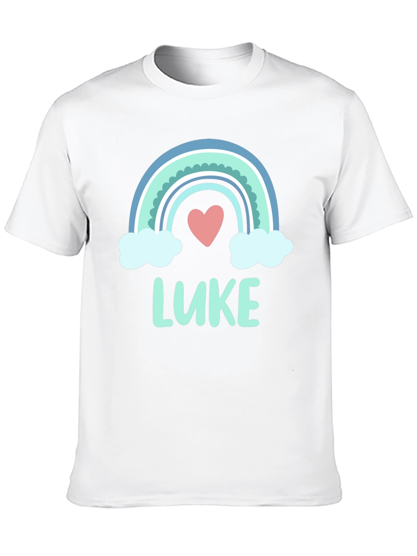 Rainbow Luke Heart Graphic Tee - Trendy Casual Shirt