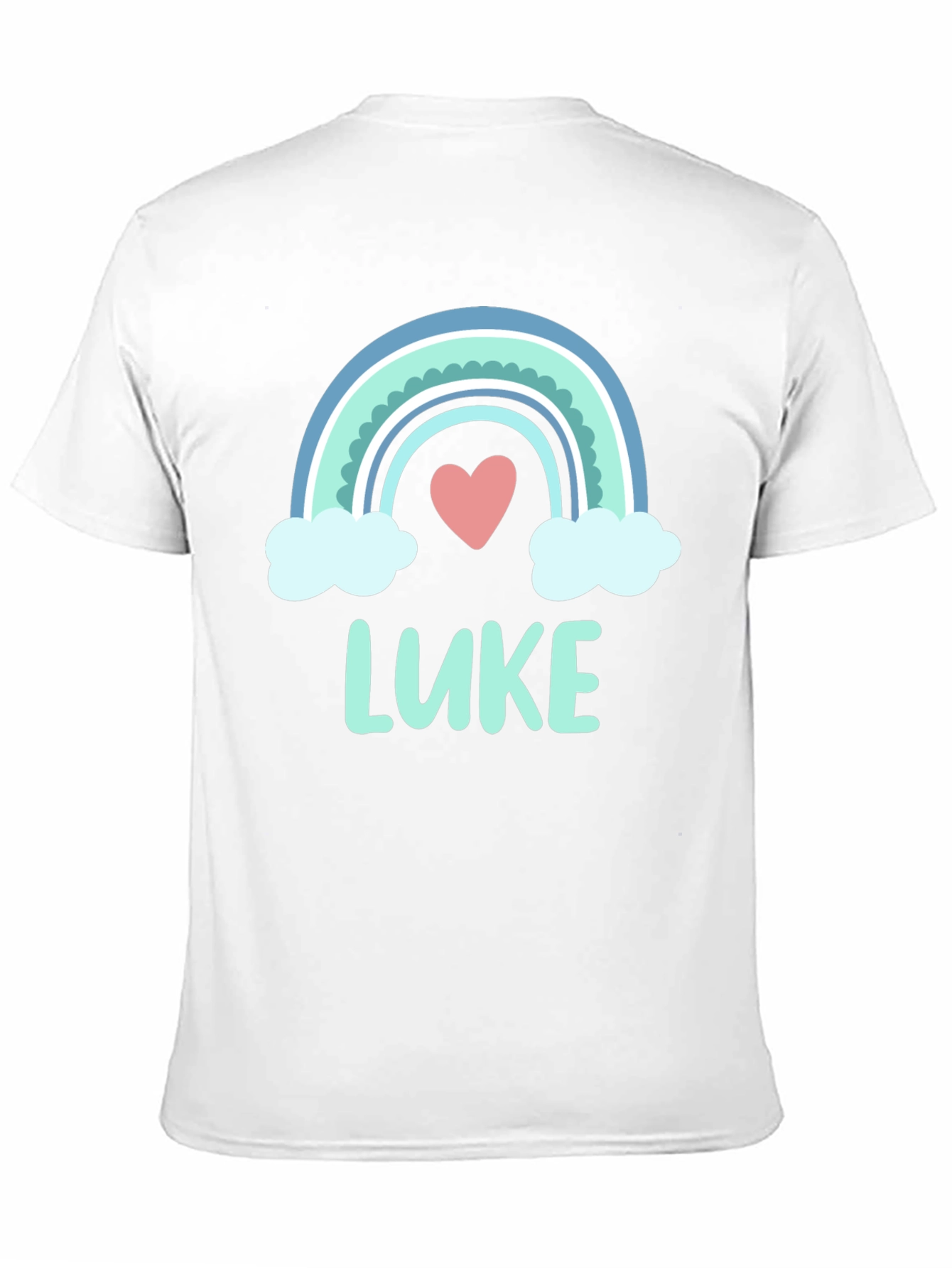 Rainbow Luke Heart Graphic Tee - Trendy Casual Shirt