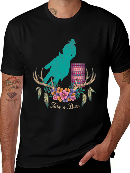 Turn n Burn Barrel Racer Graphic Tee