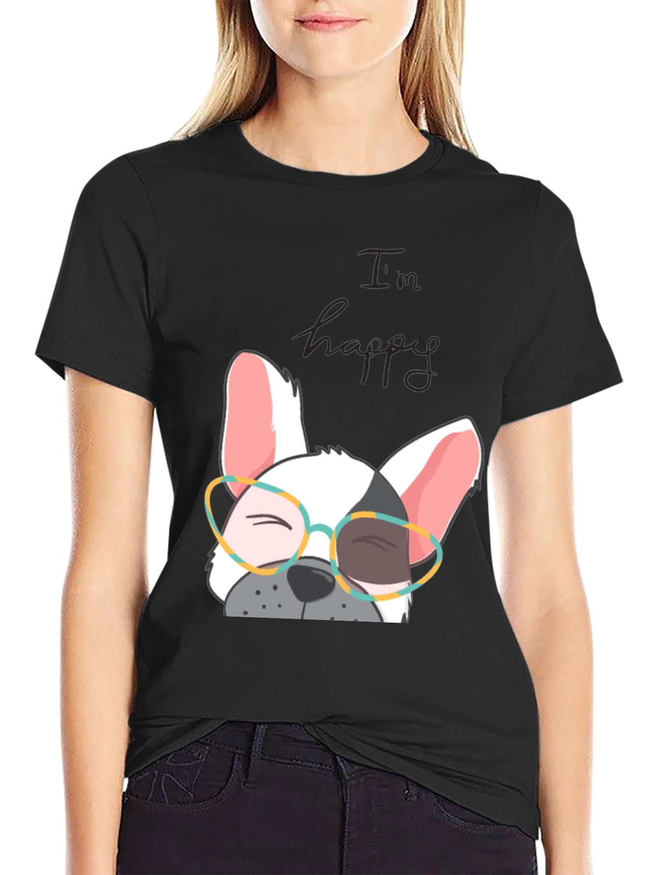 Im Happy Frenchie T-Shirt - Cute Dog Graphic Tee