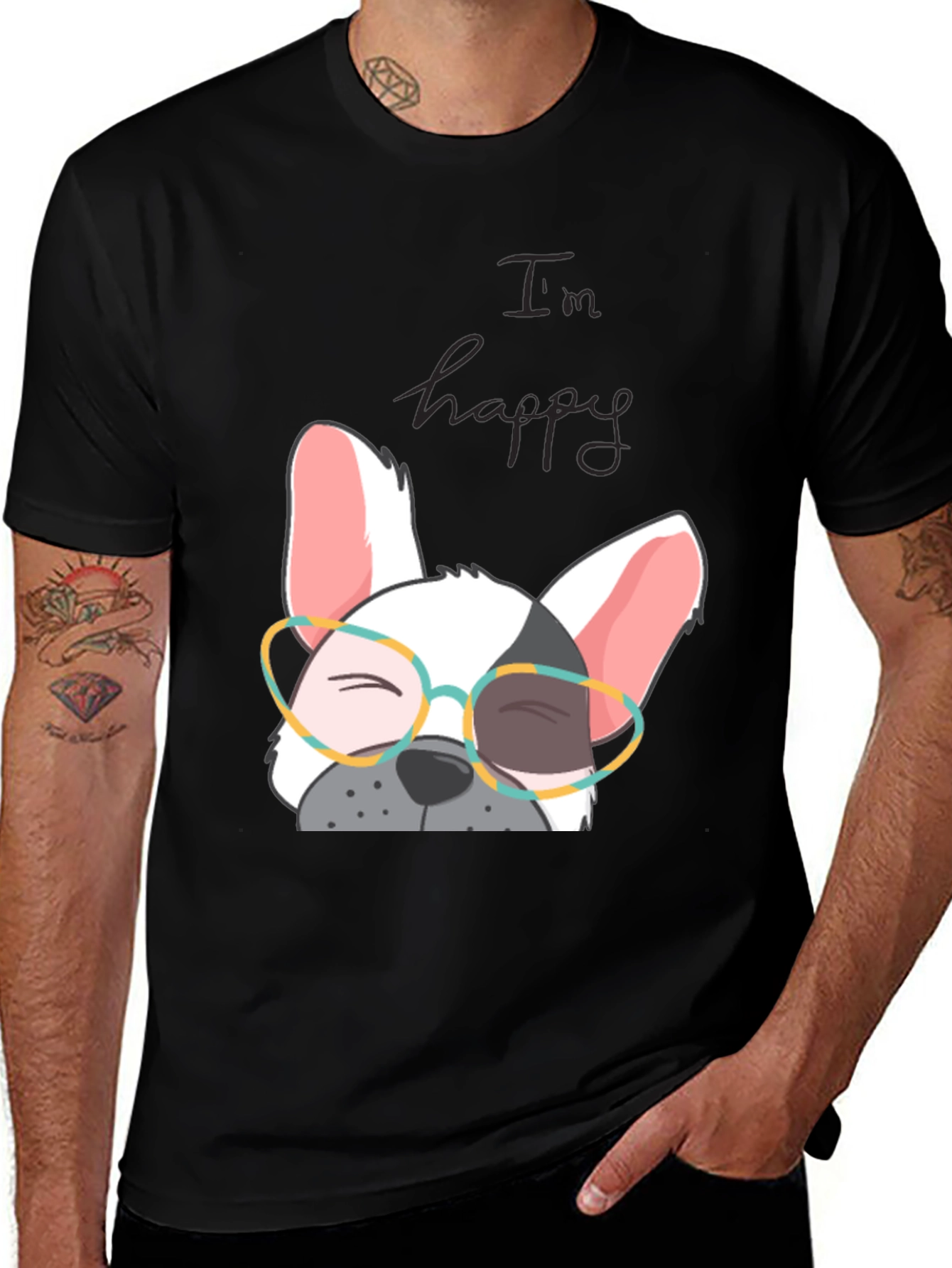 Im Happy Frenchie T-Shirt - Cute Dog Graphic Tee