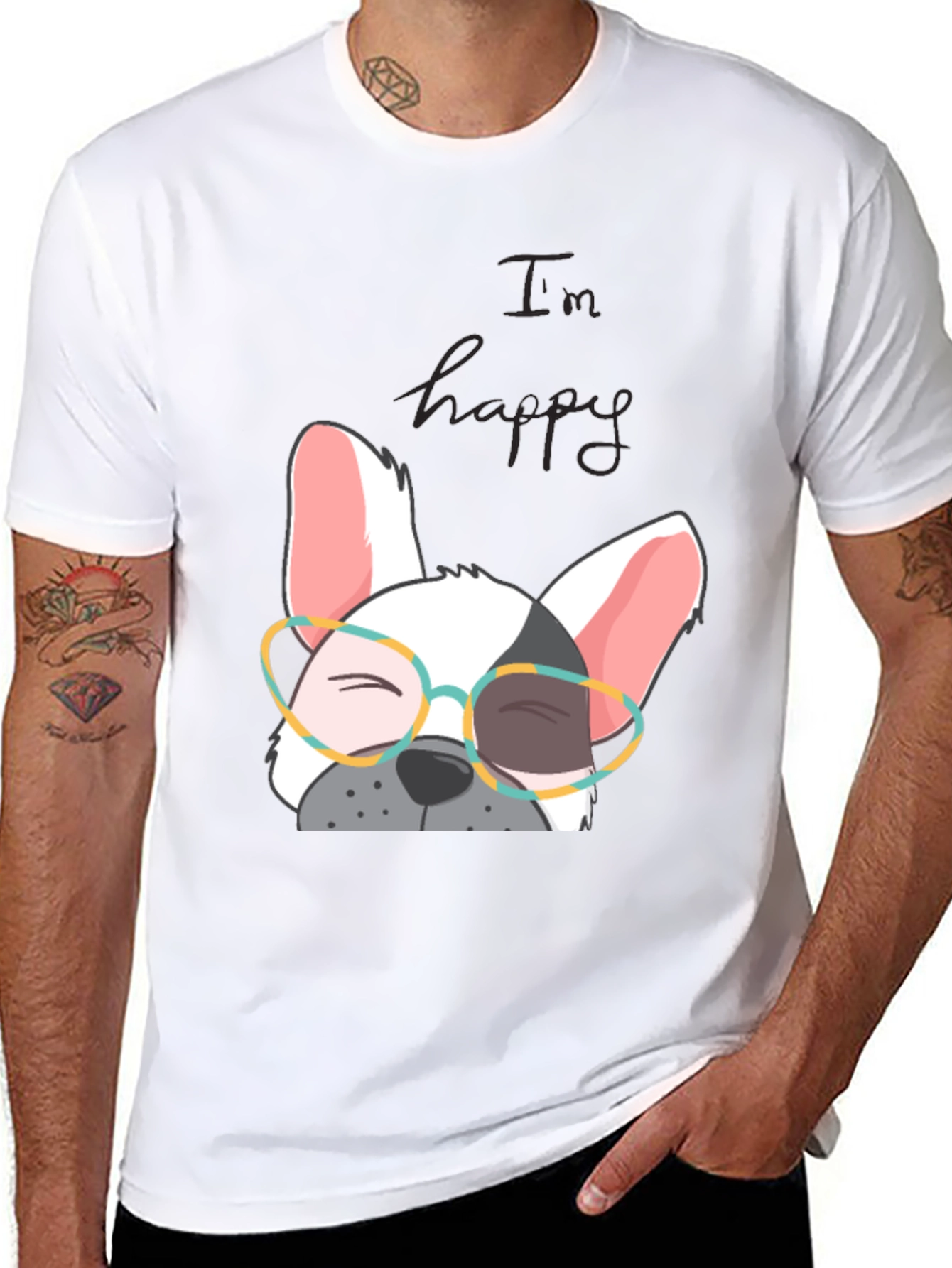 Im Happy Frenchie T-Shirt - Cute Dog Graphic Tee