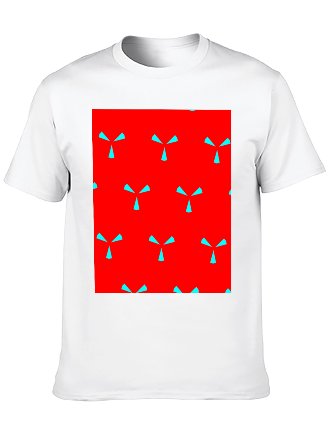 Bold Pattern Tee - Red & Blue Design