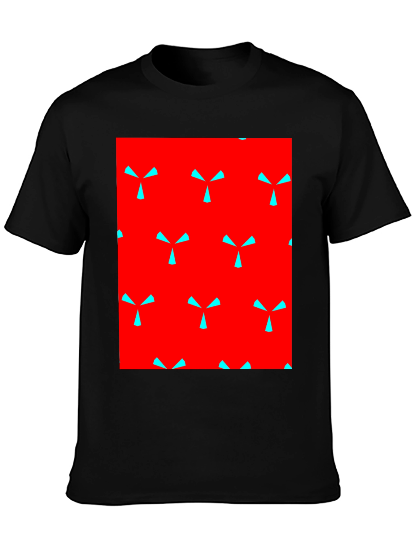 Bold Pattern Tee - Red & Blue Design
