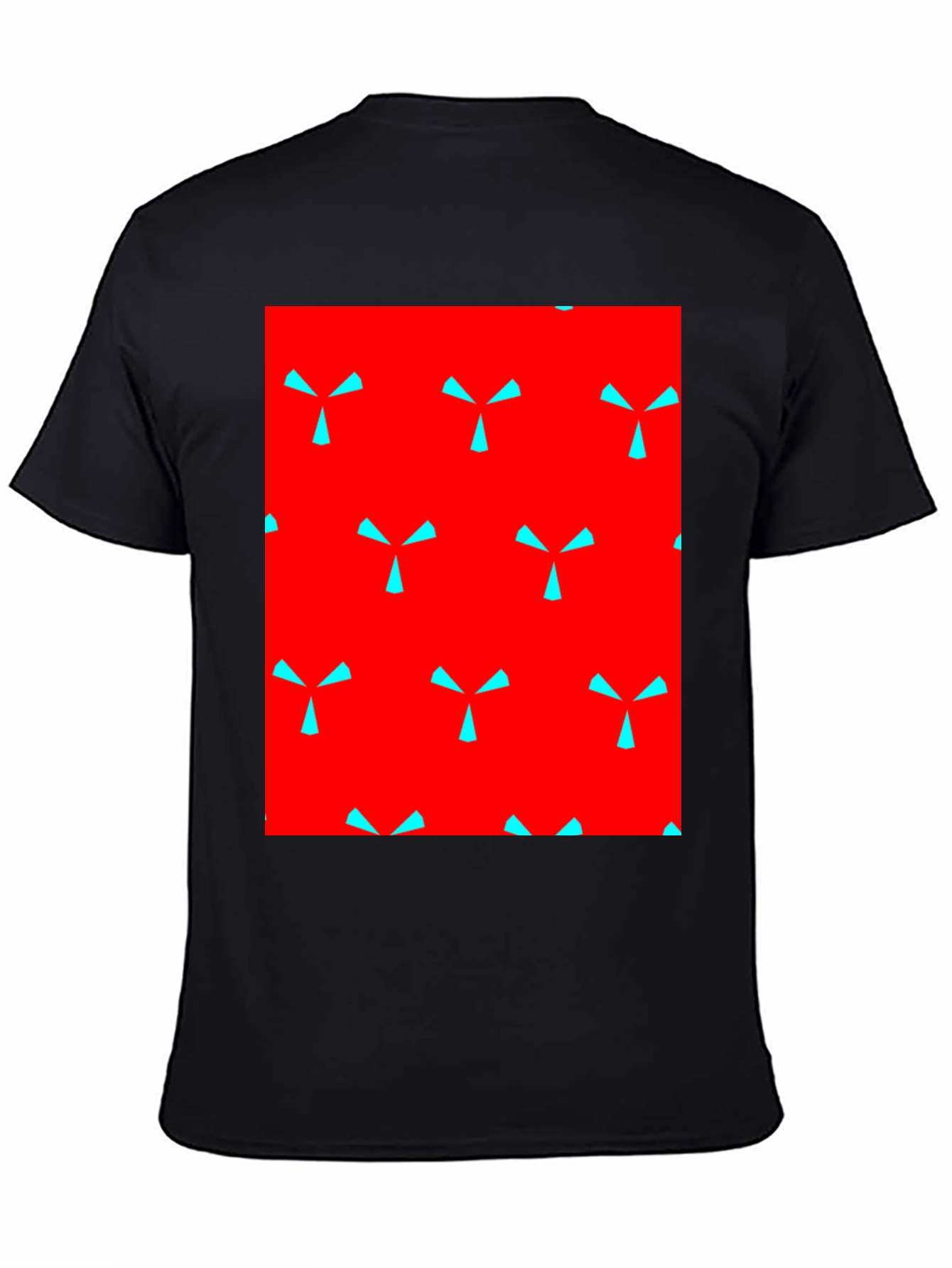 Bold Pattern Tee - Red & Blue Design