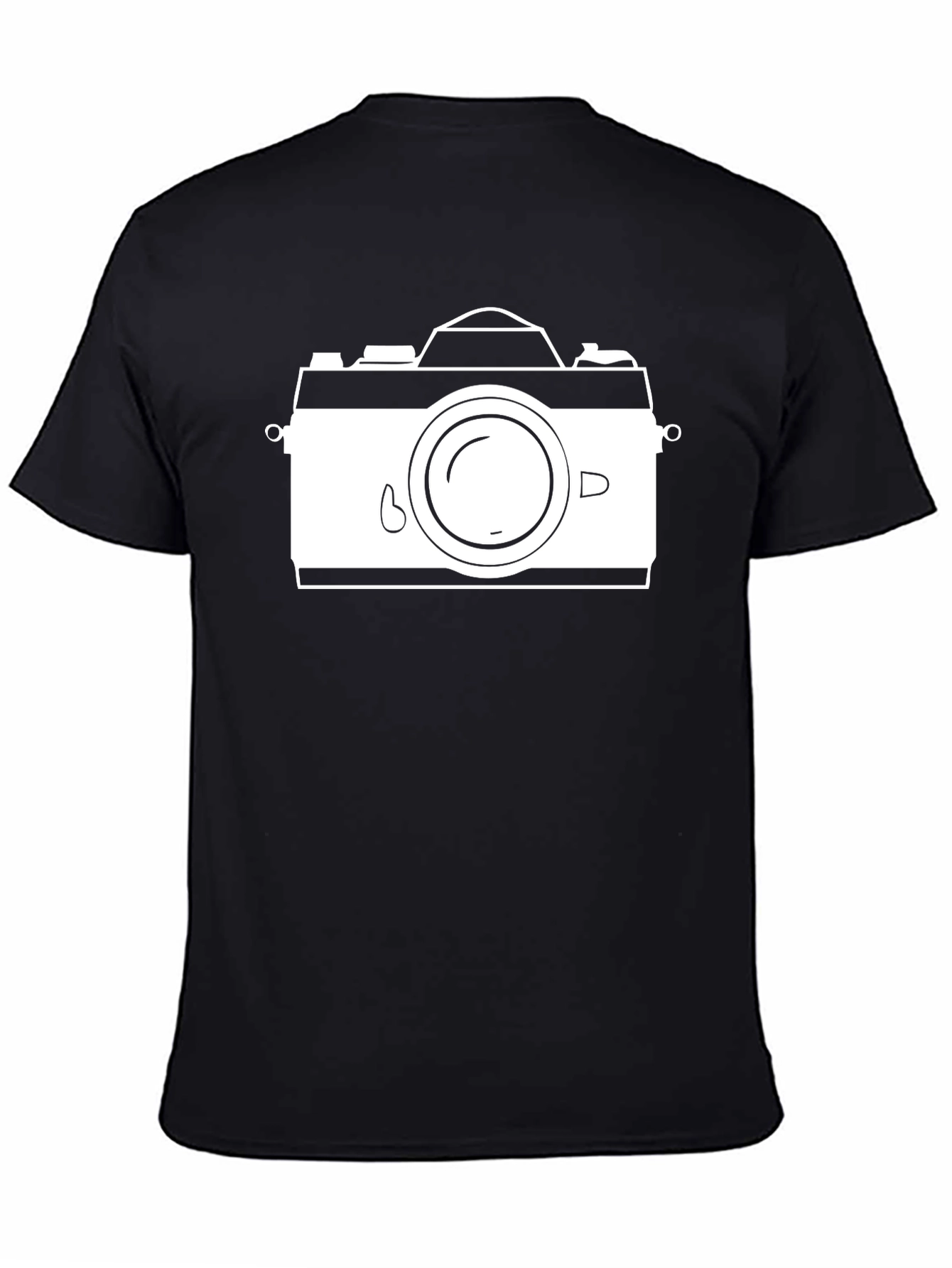 Camera Graphic Black T-Shirt - Stylish Photo Tee