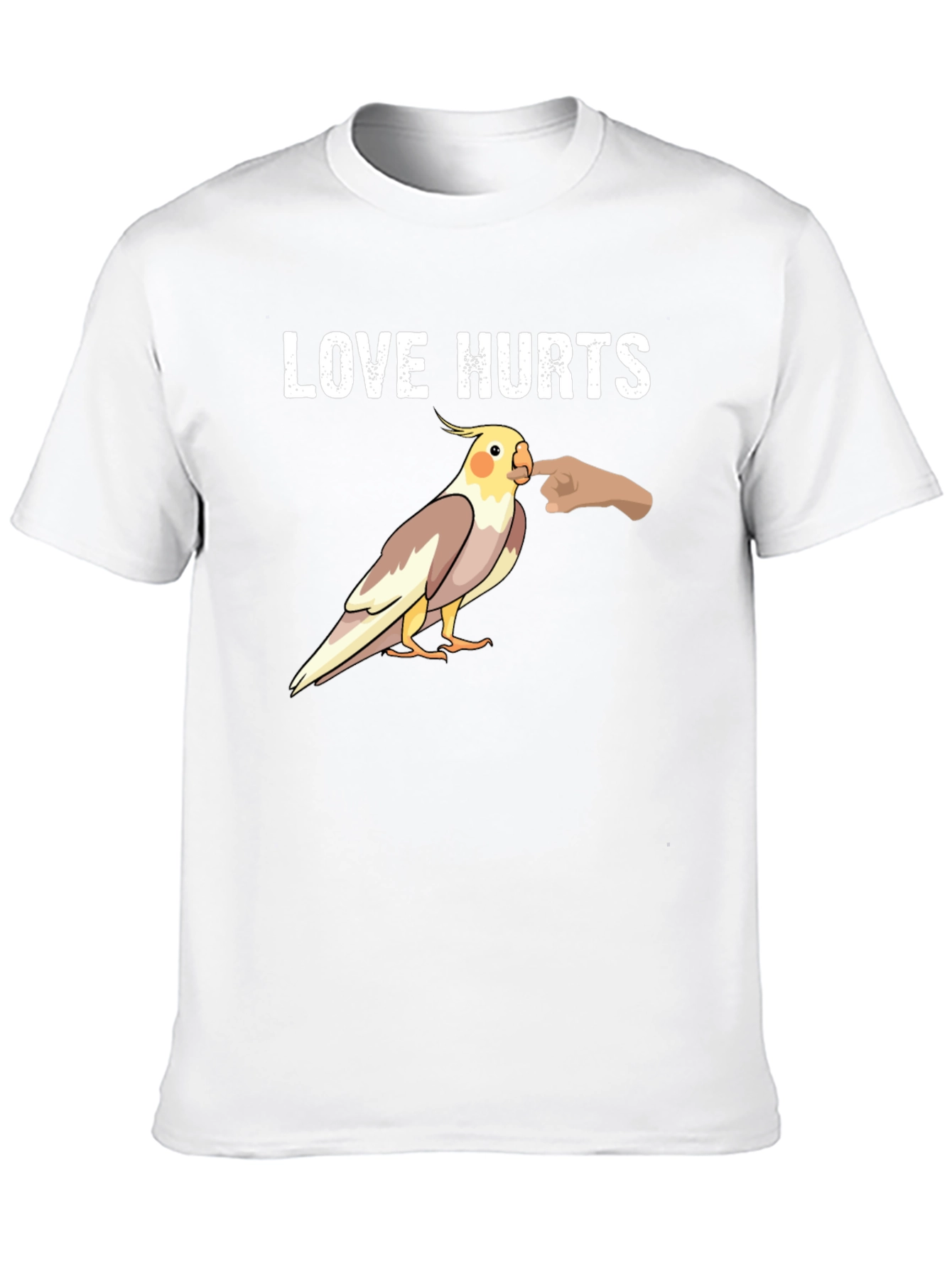 Love Hurts Cockatiel T-Shirt - Bird Lover Tee