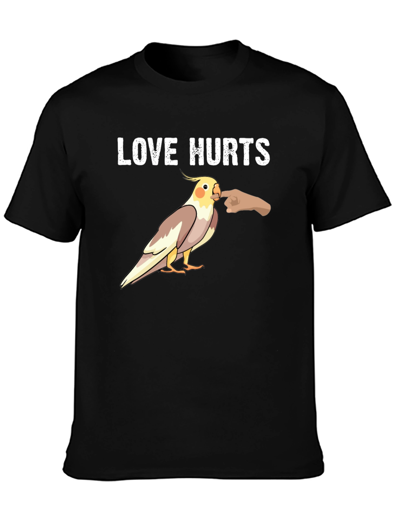 Love Hurts Cockatiel T-Shirt - Bird Lover Tee