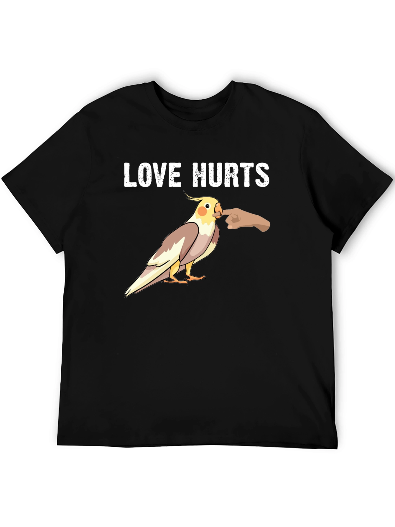 Love Hurts Cockatiel T-Shirt - Bird Lover Tee