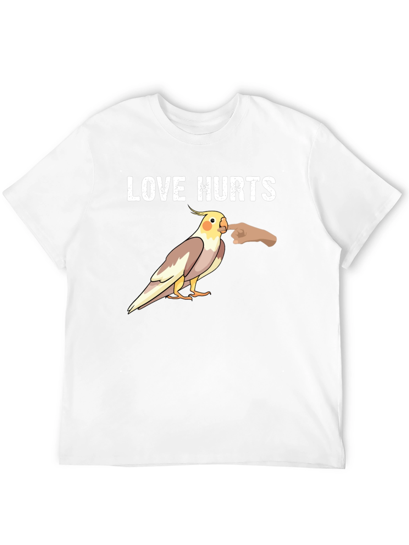 Love Hurts Cockatiel T-Shirt - Bird Lover Tee