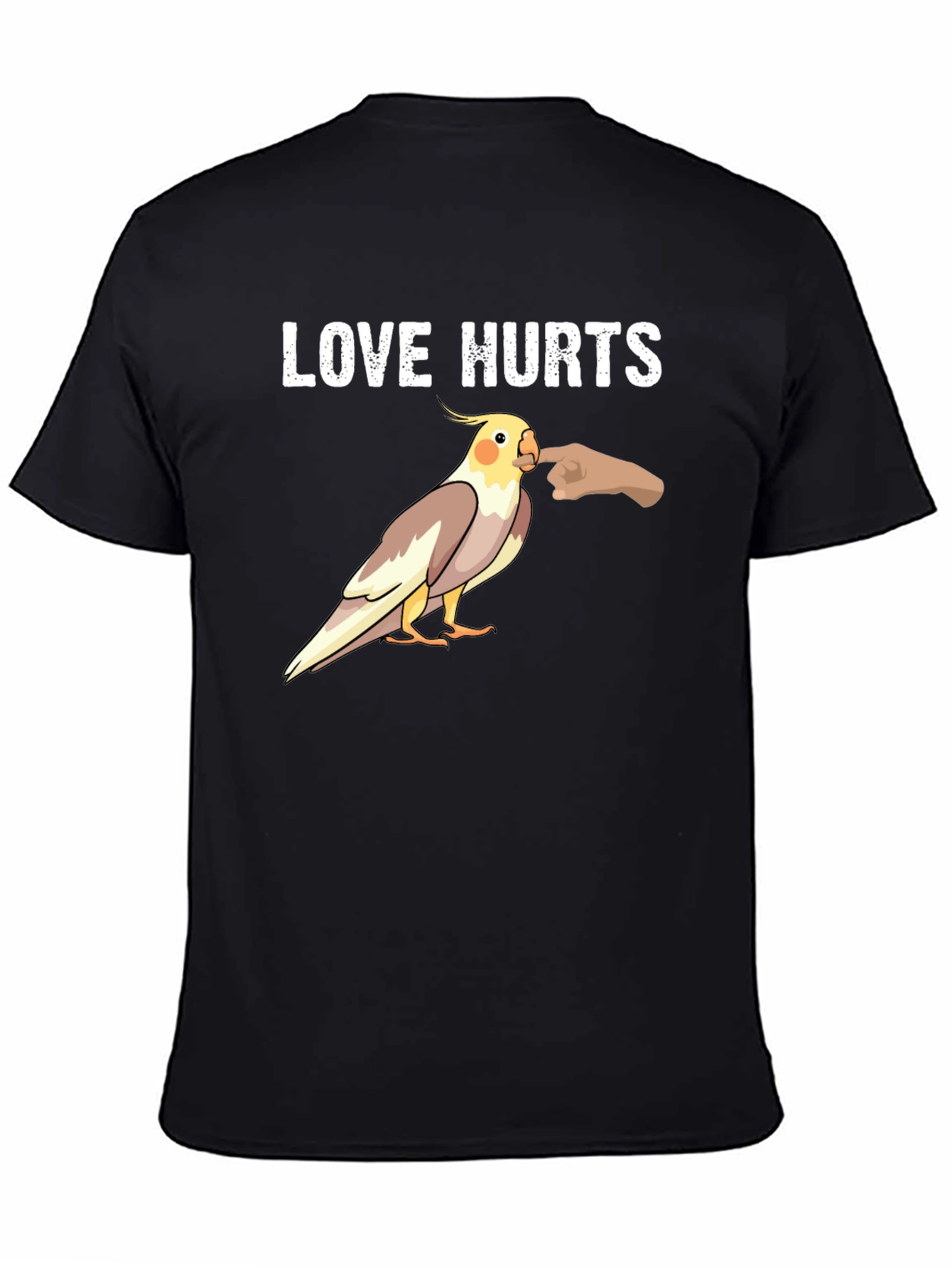 Love Hurts Cockatiel T-Shirt - Bird Lover Tee