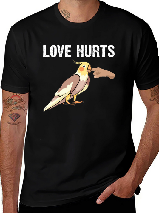 Love Hurts Cockatiel T-Shirt - Bird Lover Tee