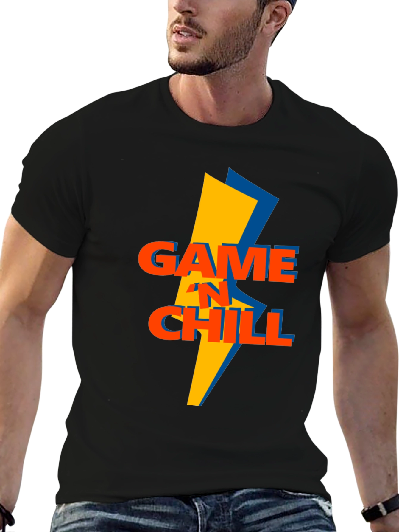 Game N Chill Graphic T-Shirt - Black