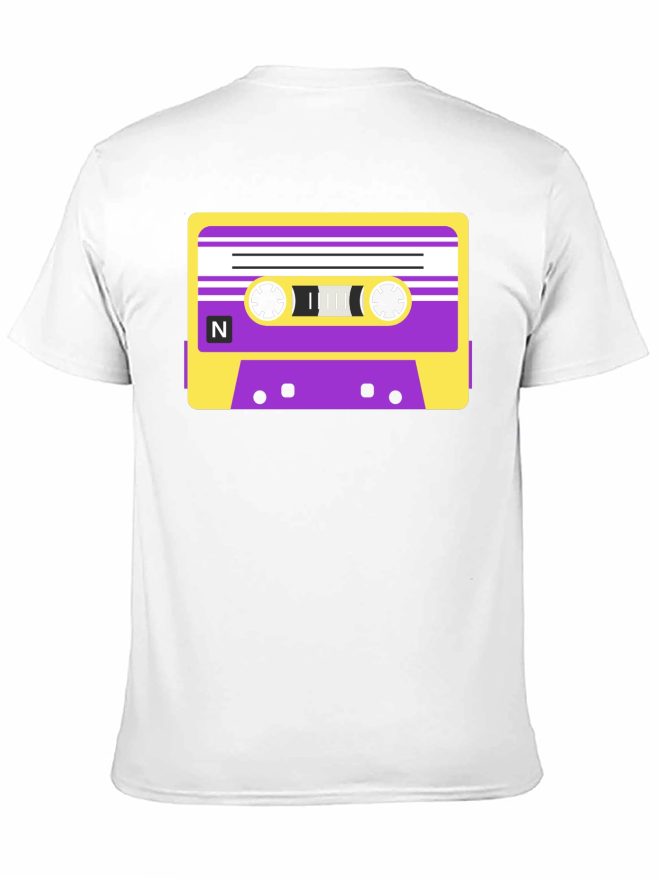 Retro Cassette Tape Graphic T-Shirt - Black