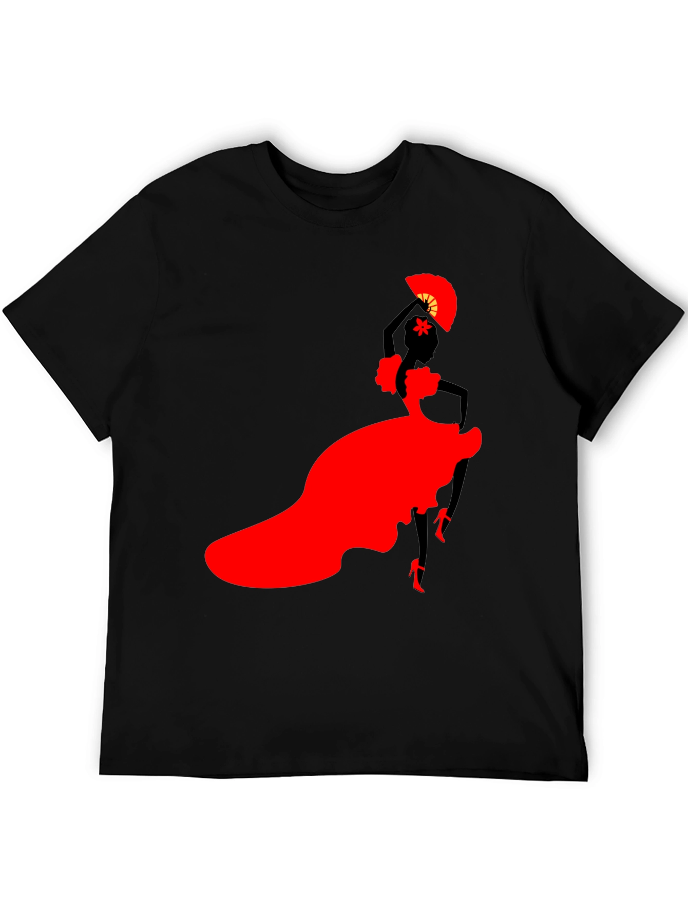 Flamenco Dancer Graphic Tee - Stylish Silhouette Shirt
