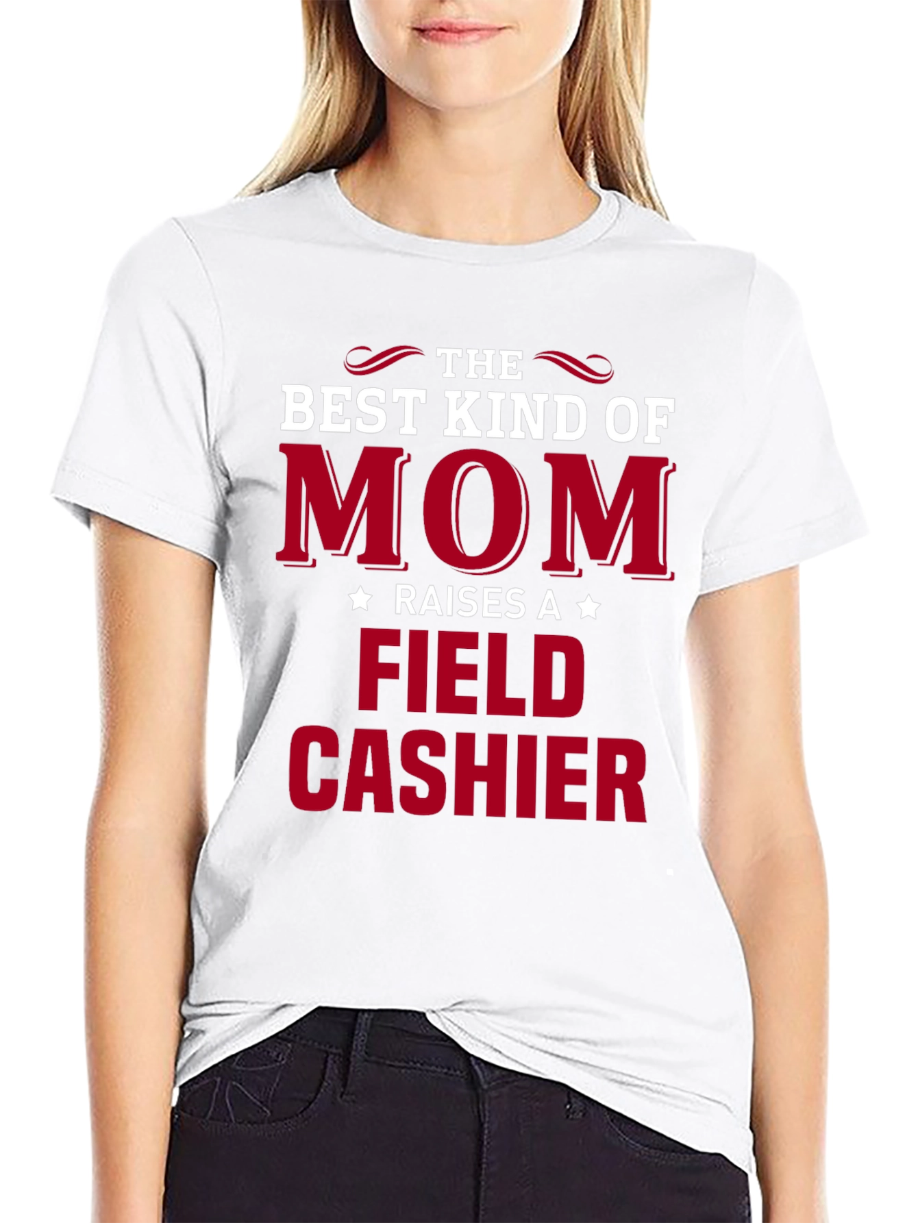 Best Kind of Mom Field Cashier T-Shirt