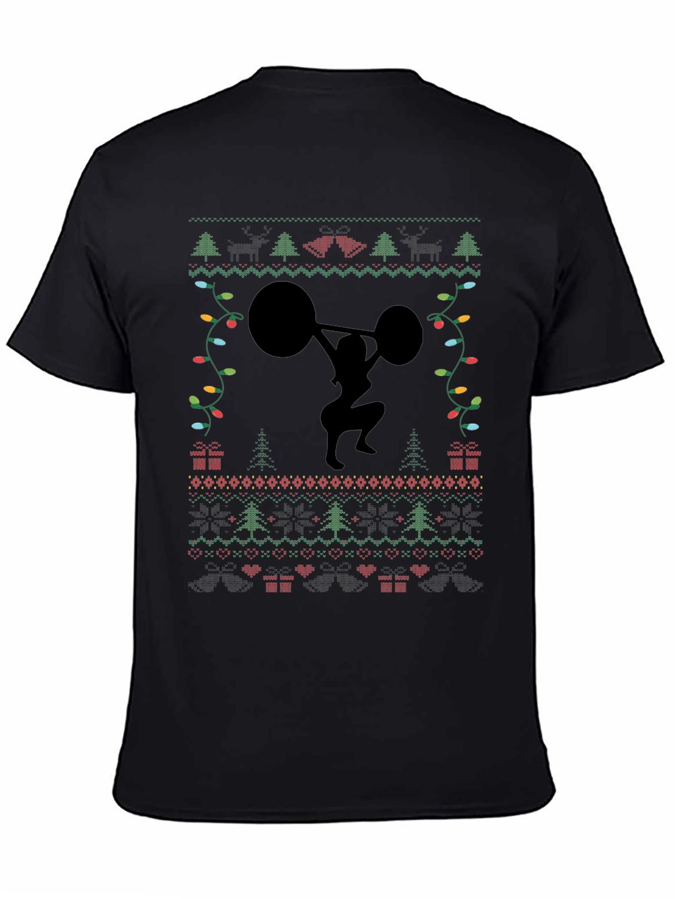Weightlifting Ugly Christmas Sweater T-Shirt