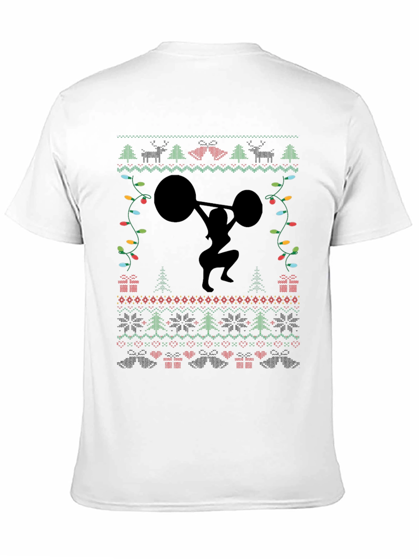 Weightlifting Ugly Christmas Sweater T-Shirt