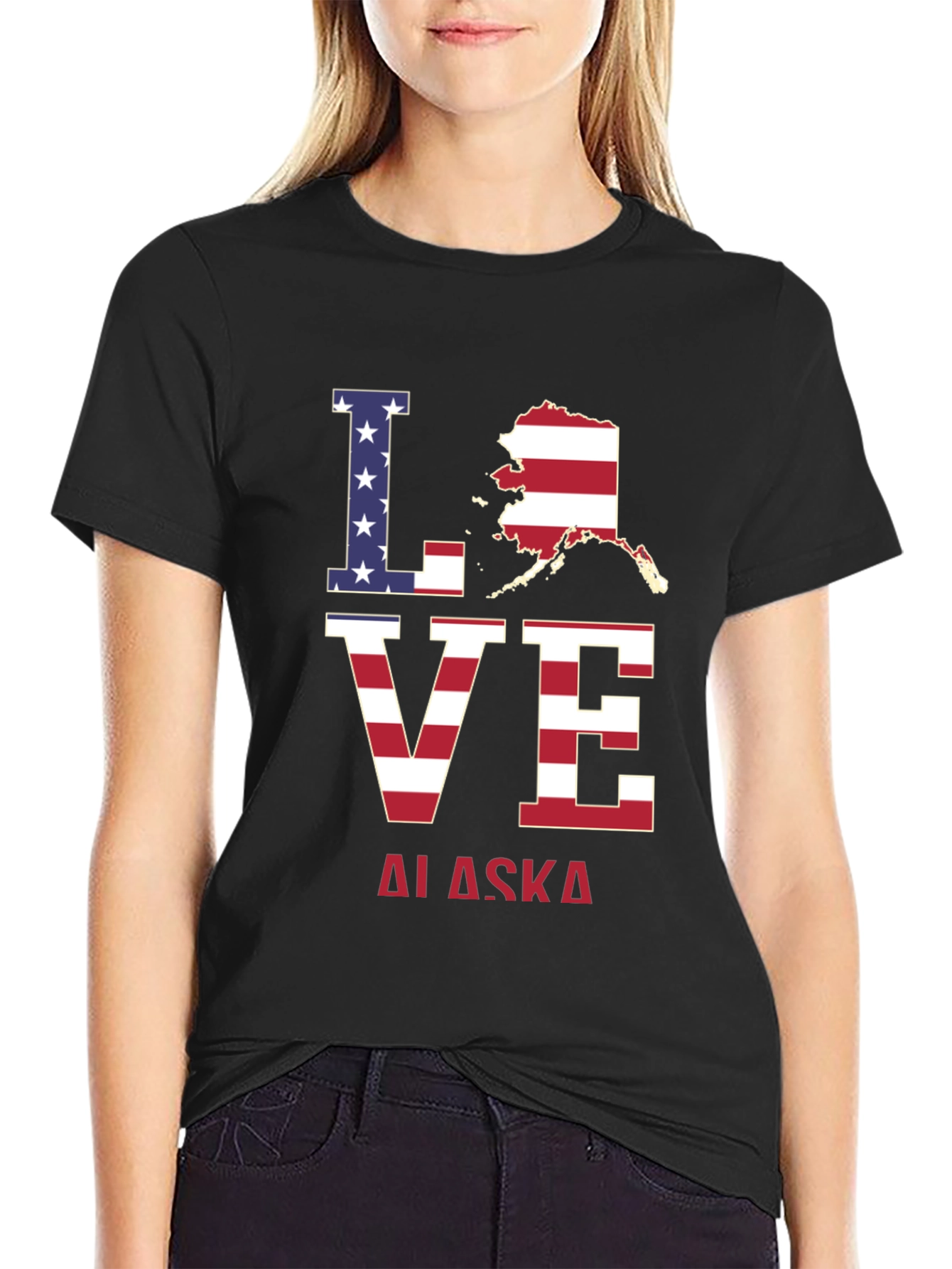 Love Alaska Patriotic T-Shirt
