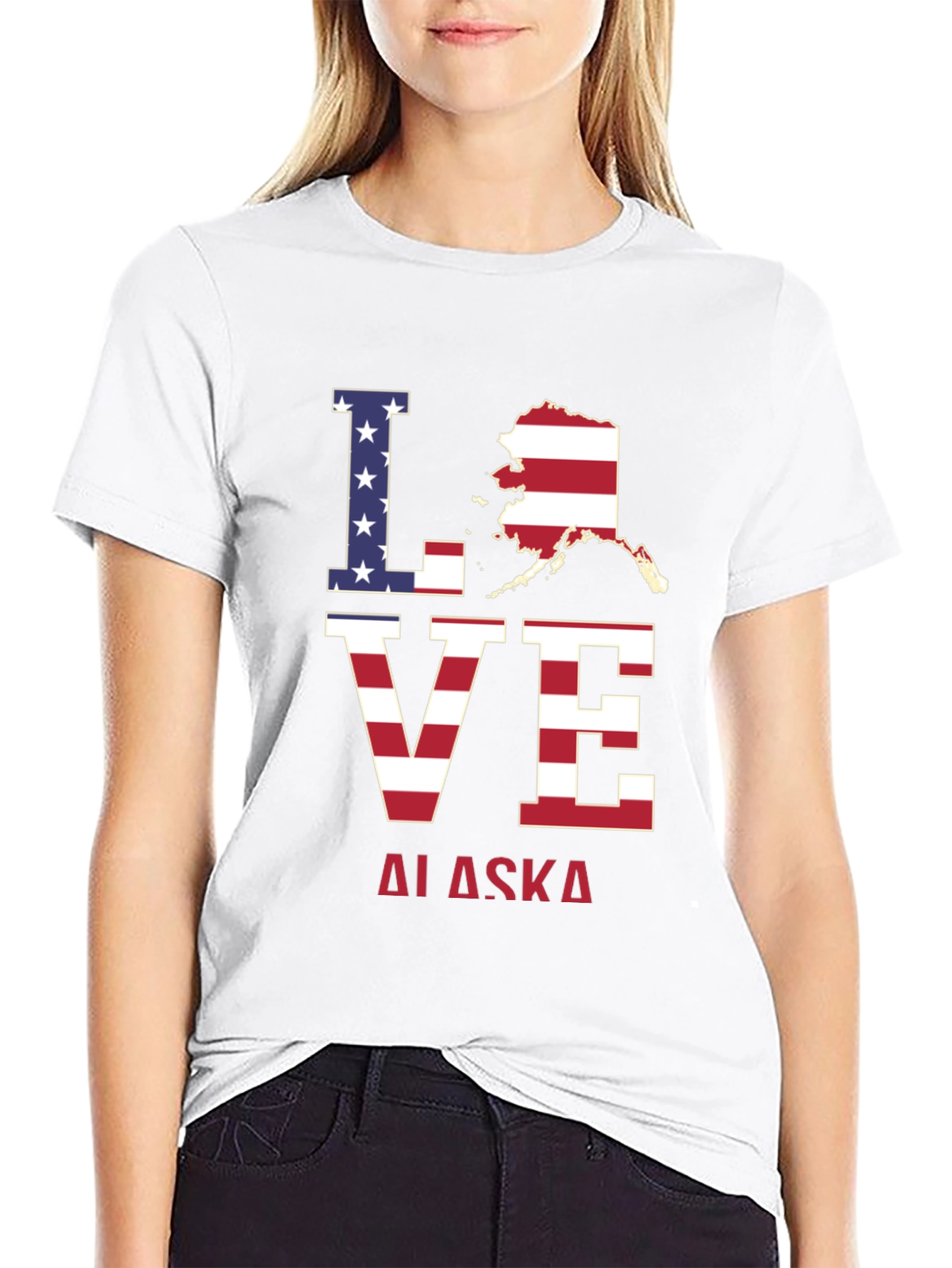 Love Alaska Patriotic T-Shirt