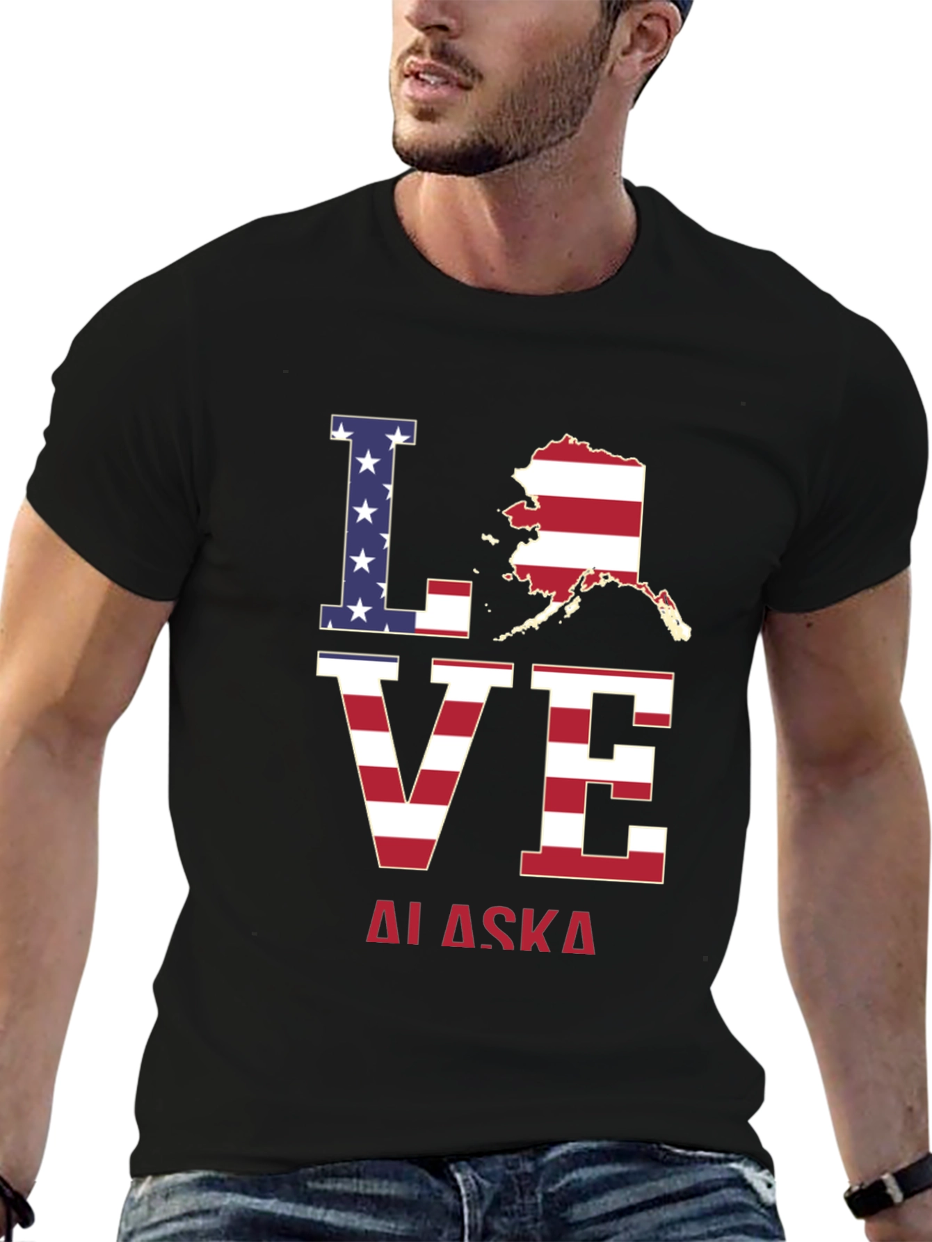 Love Alaska Patriotic T-Shirt