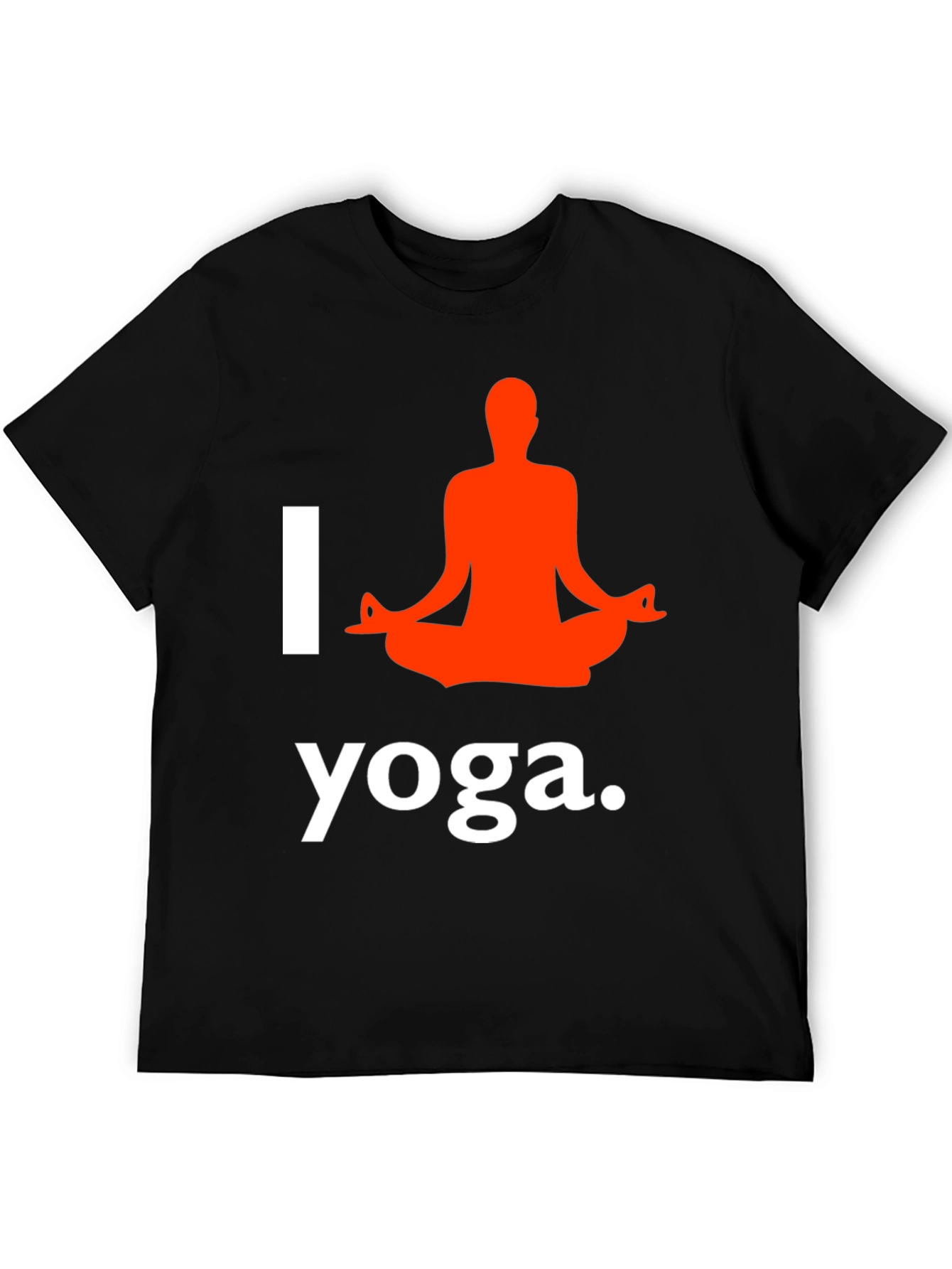 I Love Yoga T-Shirt Black Cotton Blend Graphic Tee