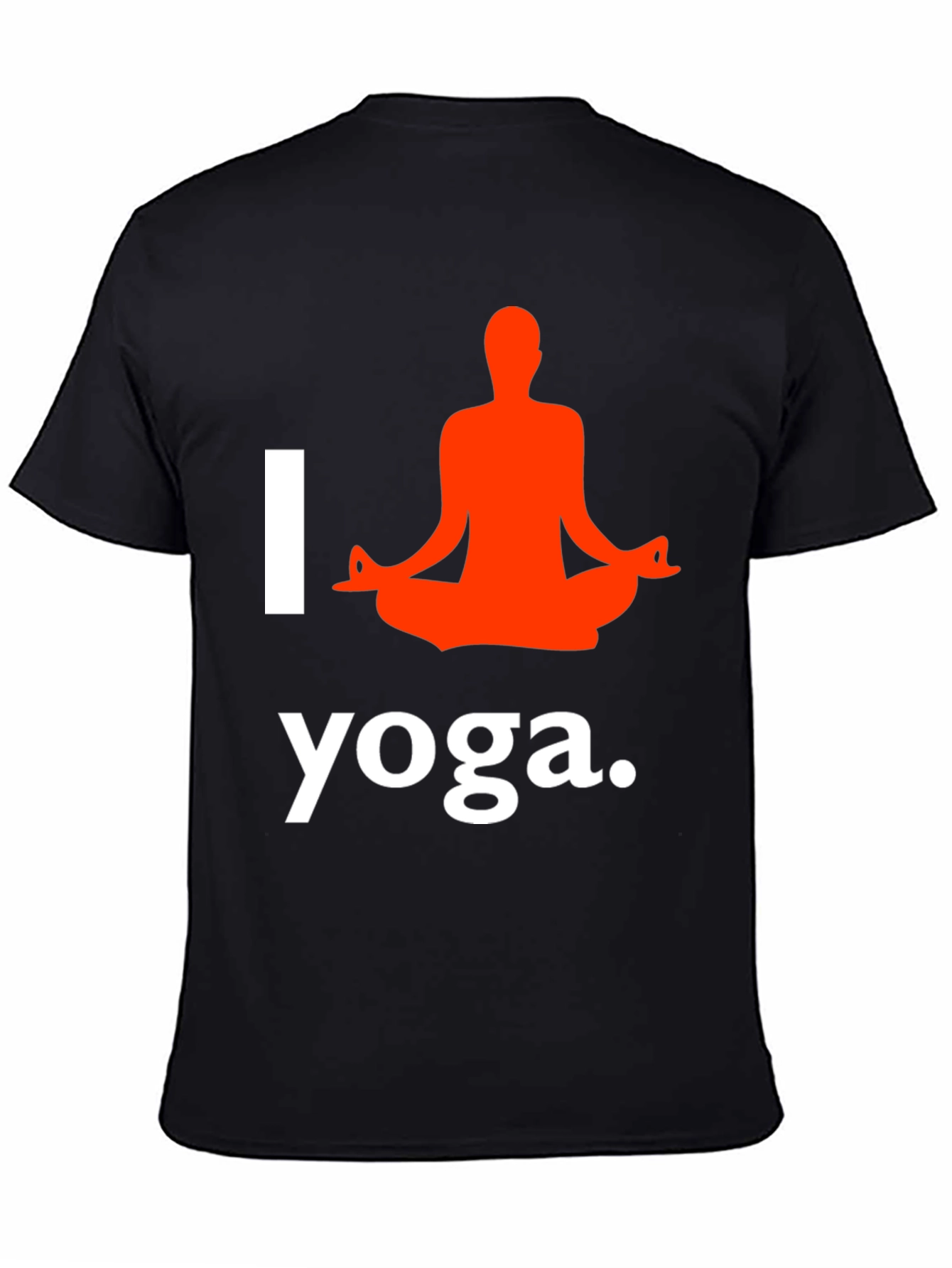 I Love Yoga T-Shirt Black Cotton Blend Graphic Tee