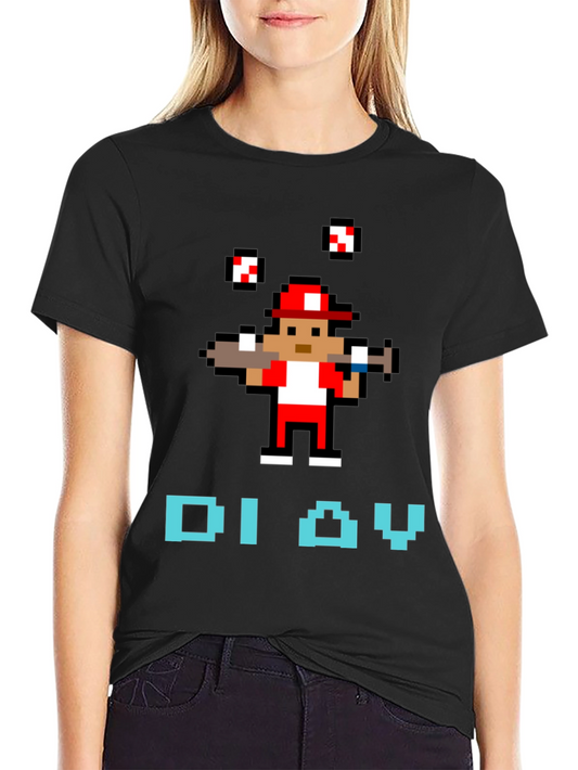 Retro Baseball Pixel Art T-Shirt