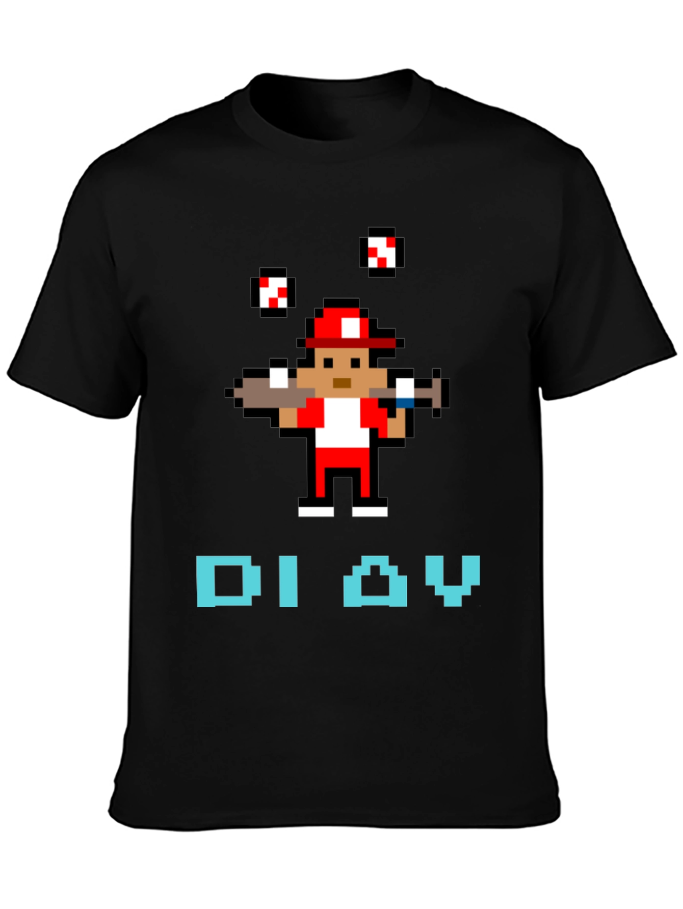 Retro Baseball Pixel Art T-Shirt