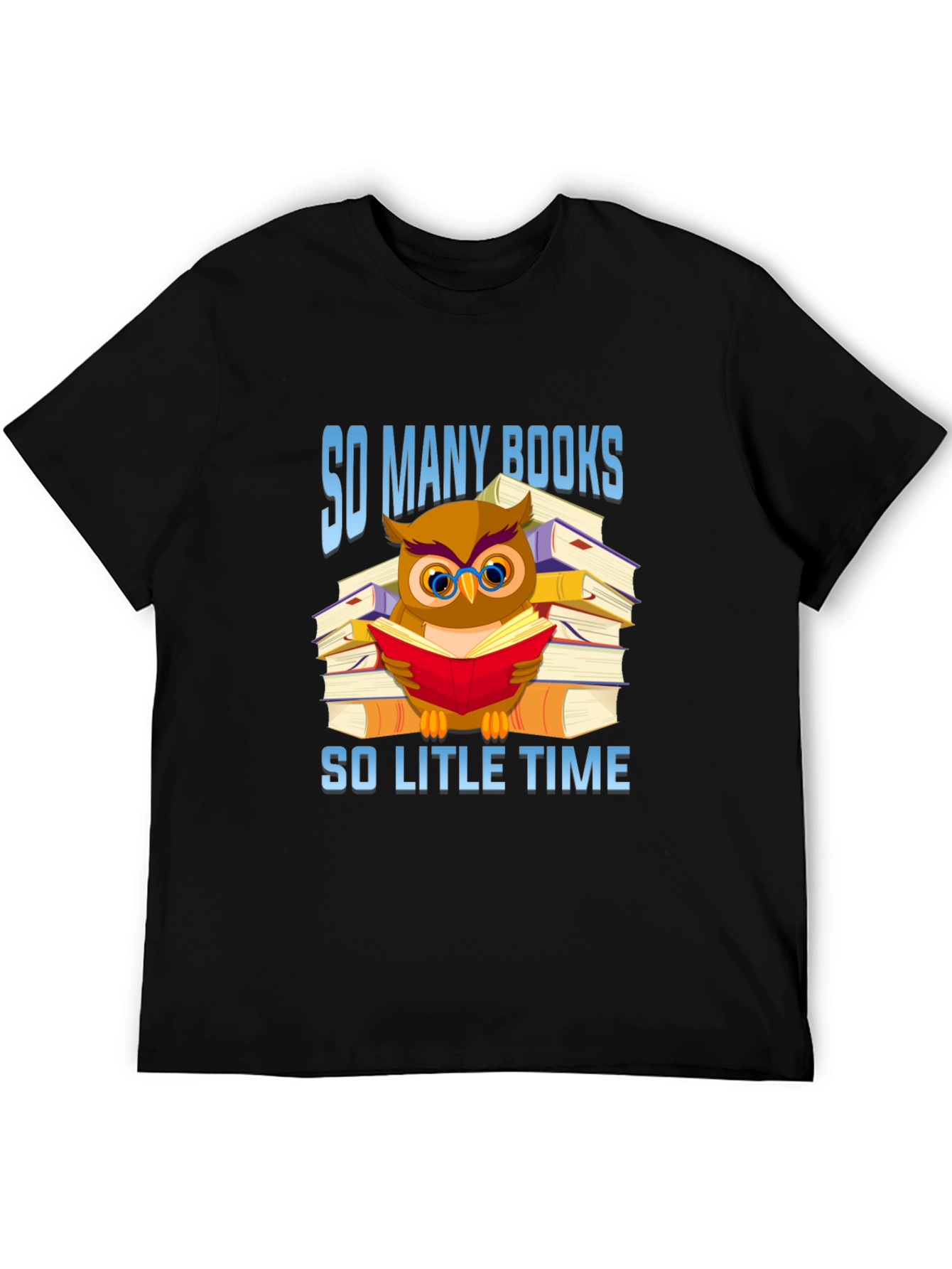 Book Lover T-Shirt: Owl Reading Book Design