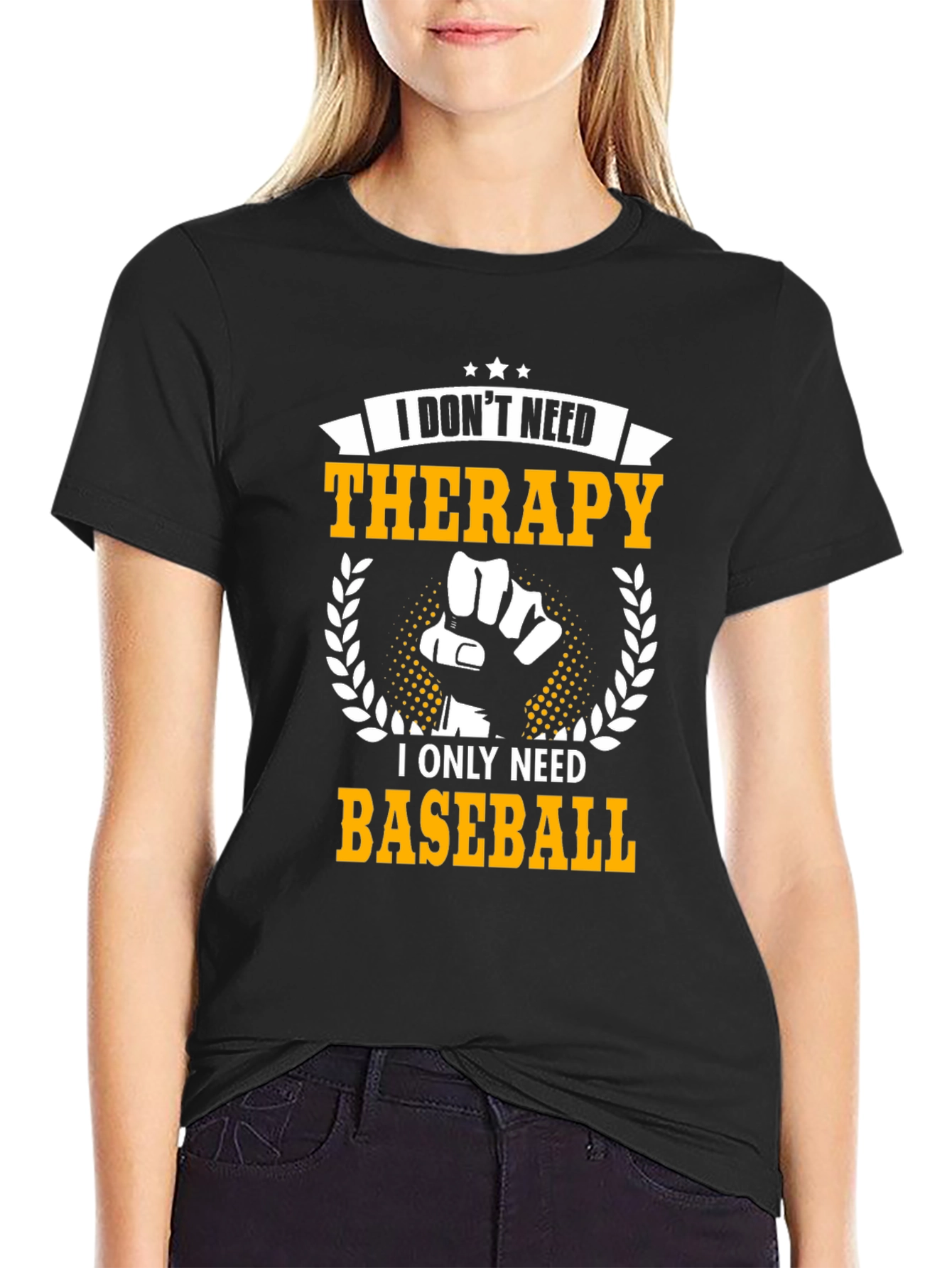 Funny Baseball T-Shirt: I Dont Need Therapy
