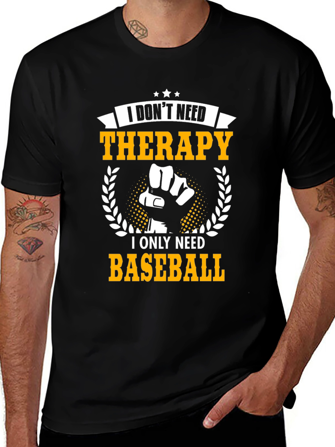 Funny Baseball T-Shirt: I Dont Need Therapy