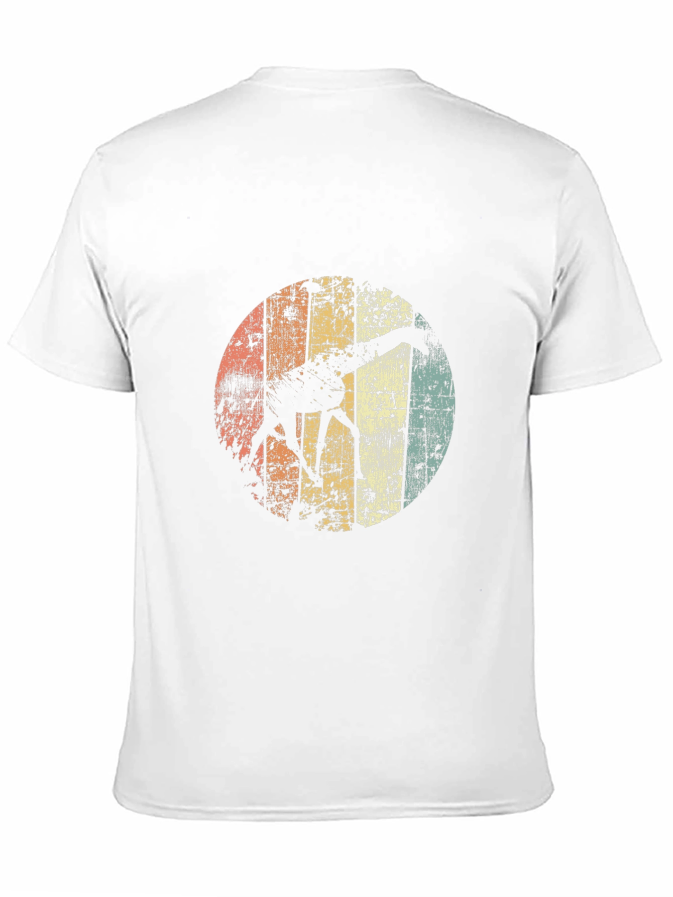 Retro Giraffe Graphic Tee - Black