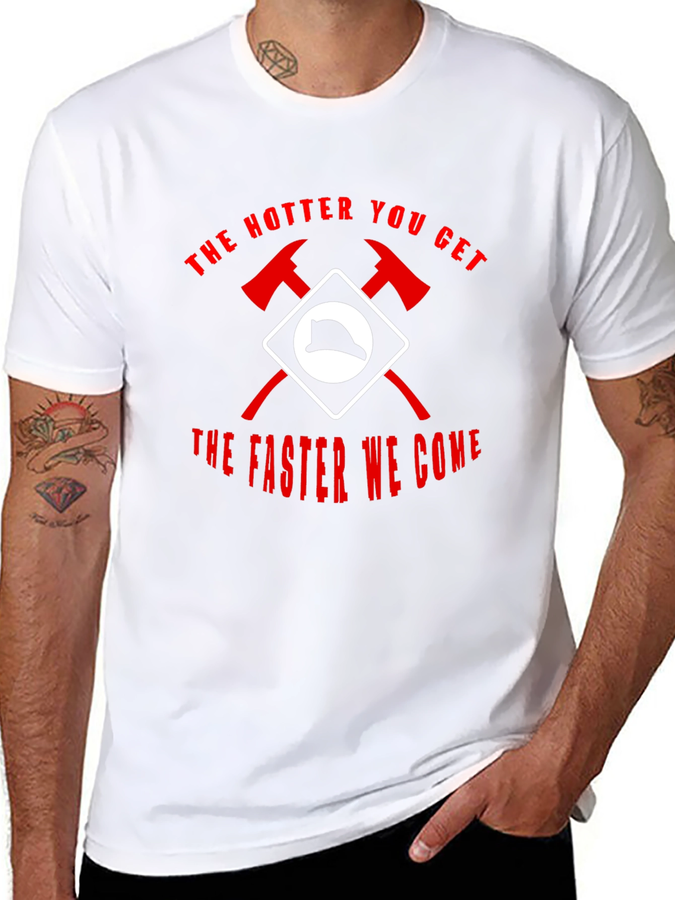 Firefighter Humor T-Shirt - The Hotter You Get