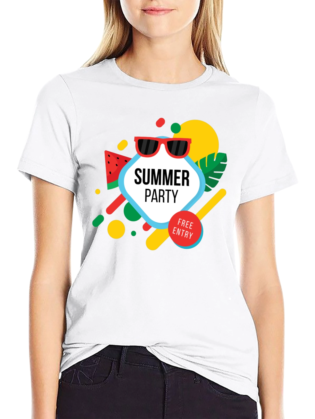 Summer Party Graphic Tee - Black T-Shirt