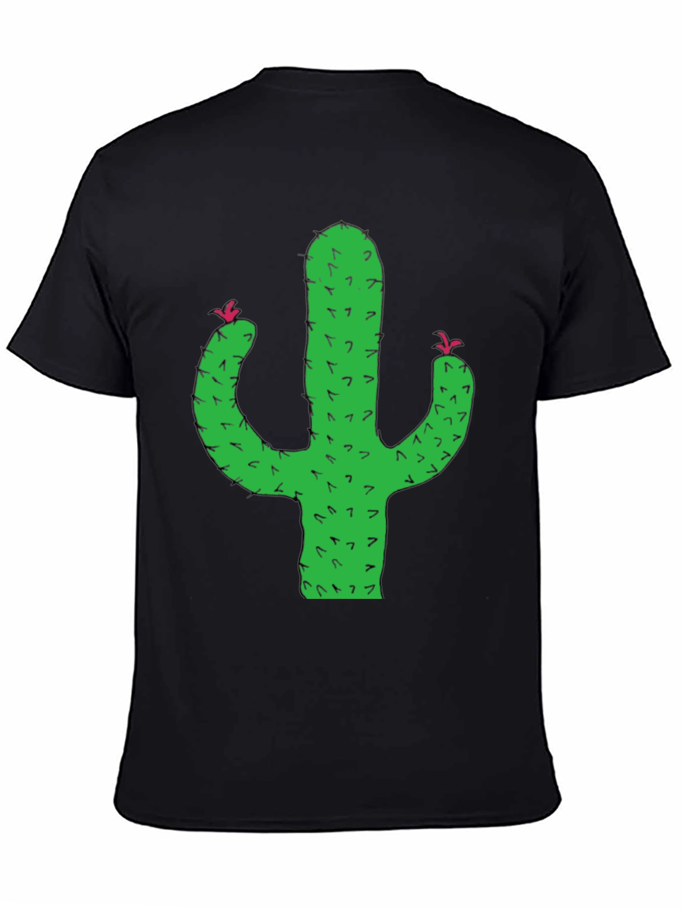 Cactus Graphic Tee - Black Short Sleeve T-Shirt